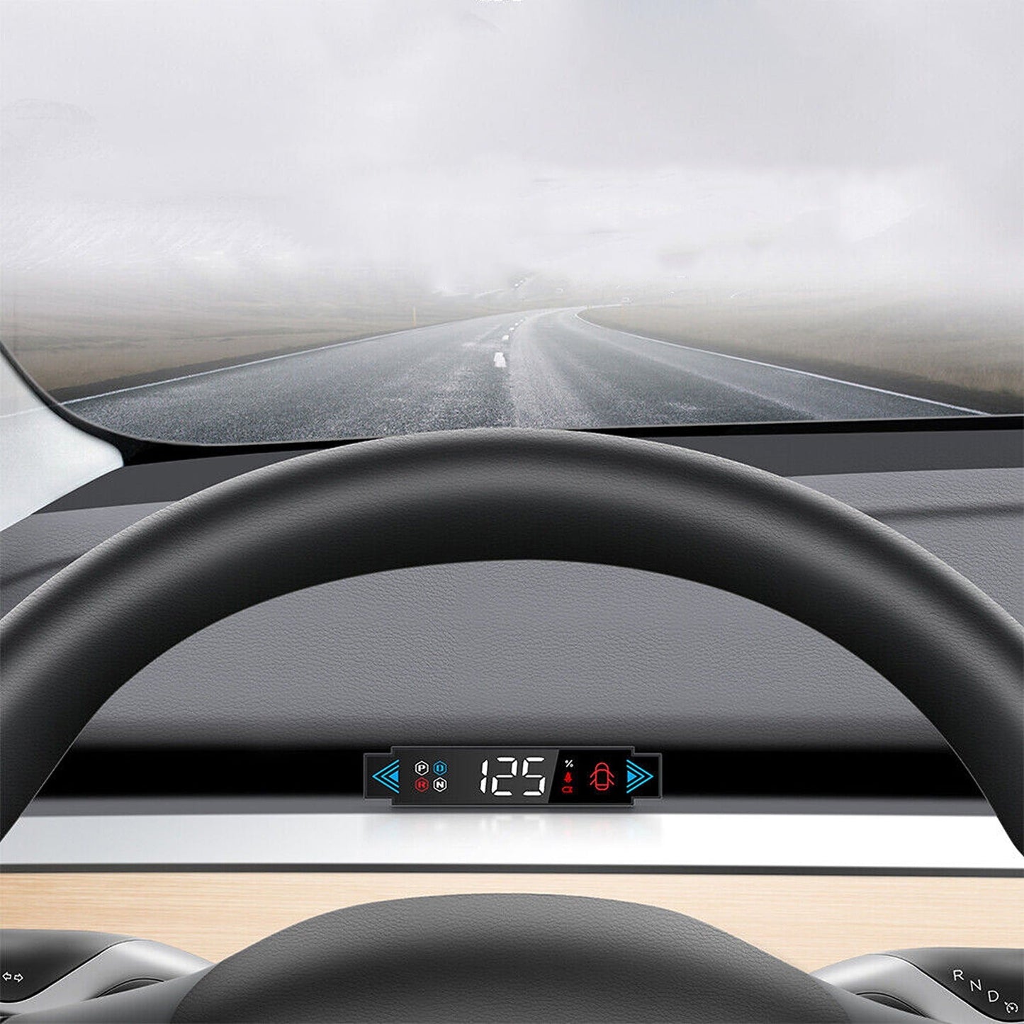 Mini HUD Display Heads Up Speedometer Tesla Model 3 Y Design