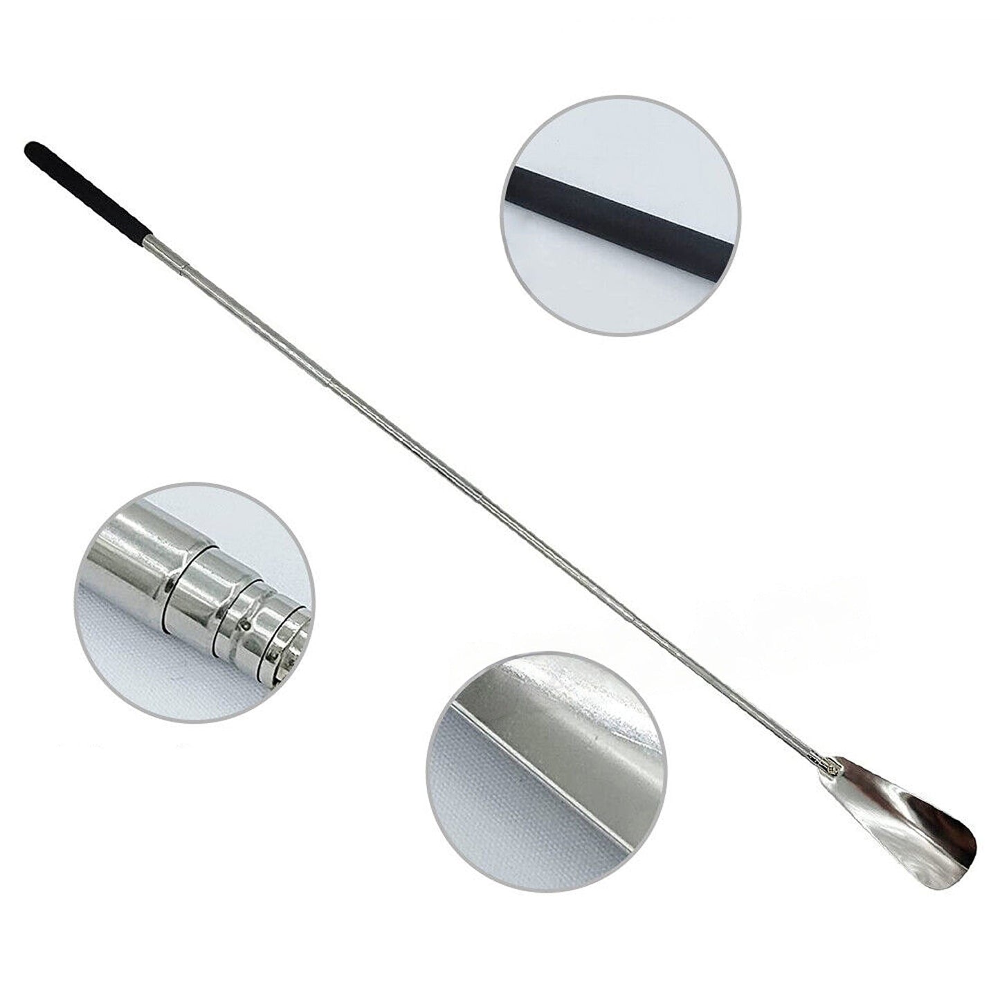 Extendable Stainless Steel Shoehorn 75cm Long Handle