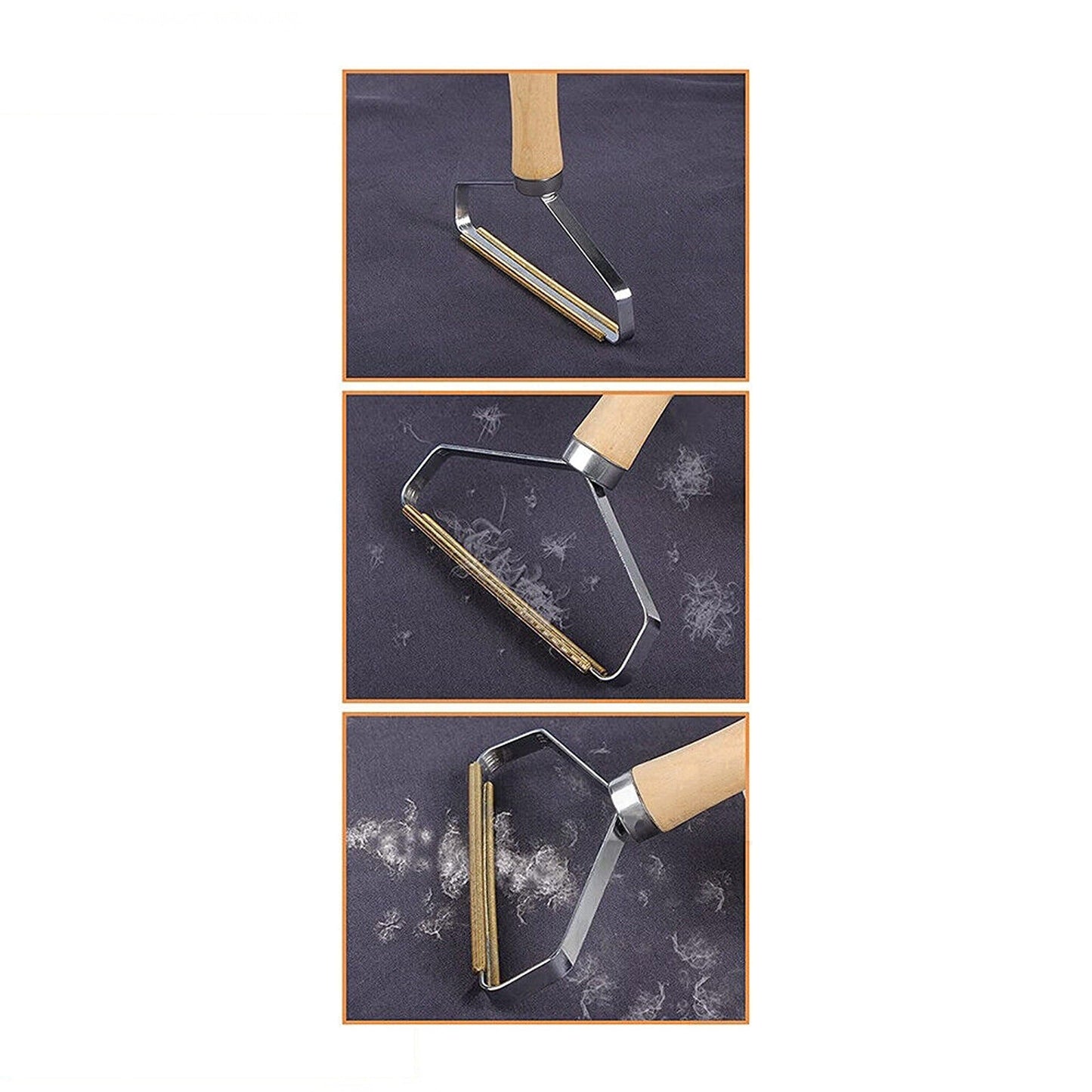2pcs Dual Lint and Pet Hair Removal Scraper Fabric and Carpet Cleaner