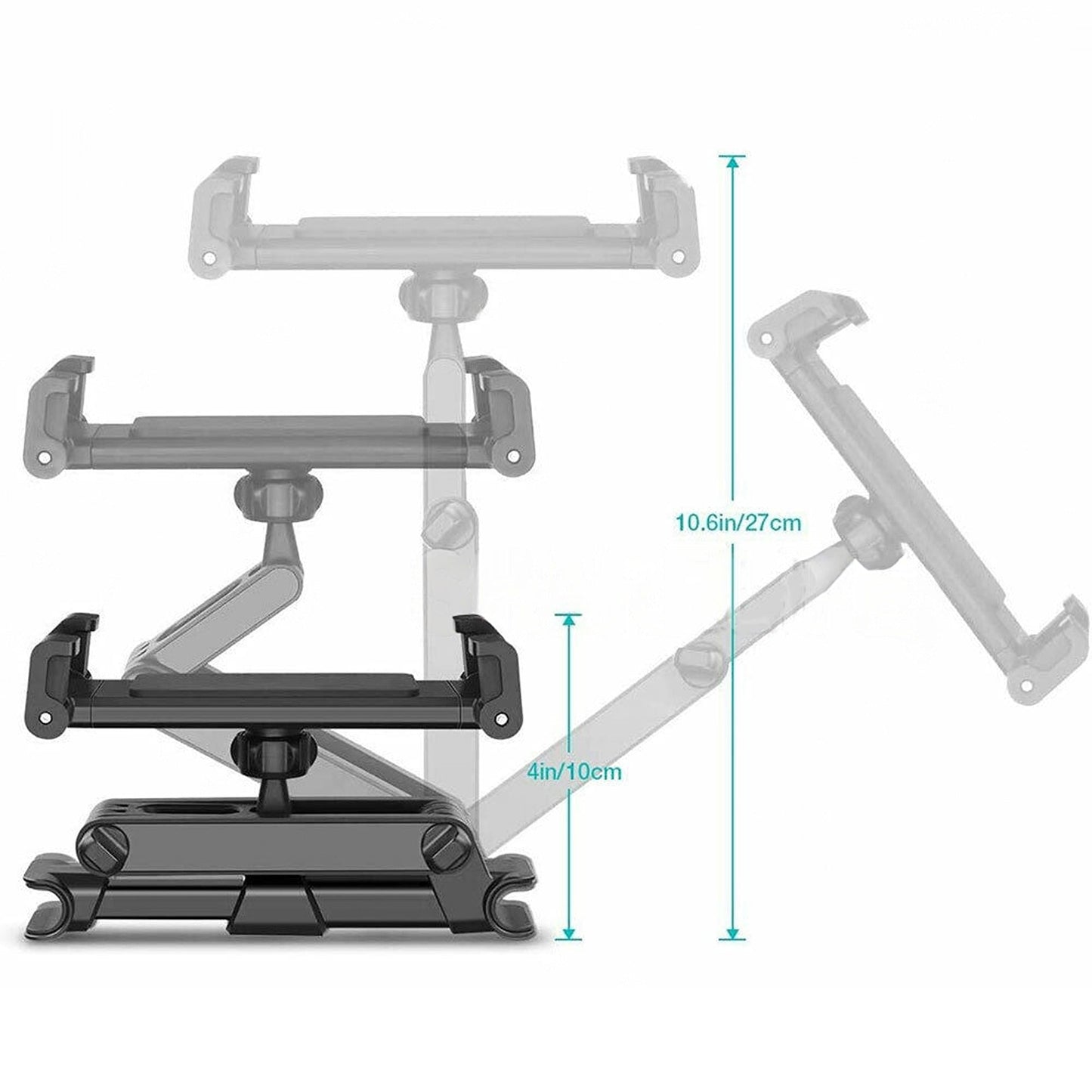 Universal Tablet Mount for Car Back Seat Extendable Headrest Holder