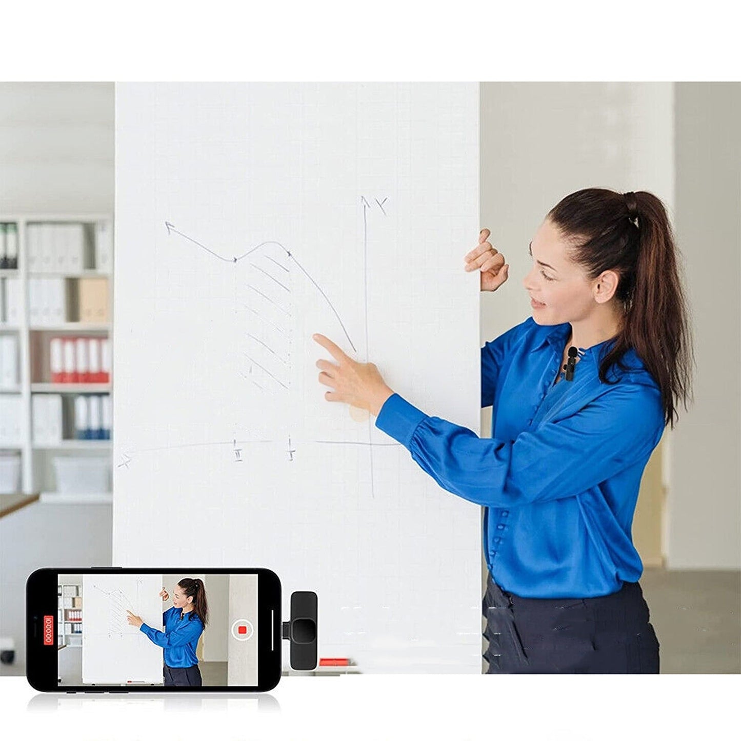 Wireless Lavalier Microphone for iPhone Apple Phone iPad Vlog Live Stream