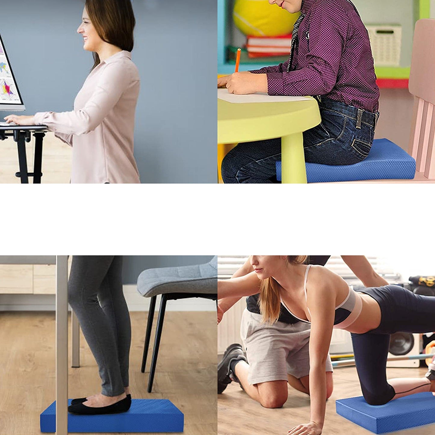 Yoga Balance Foam Pad Thickened TPE Mat for Exercise and Physical Therapy