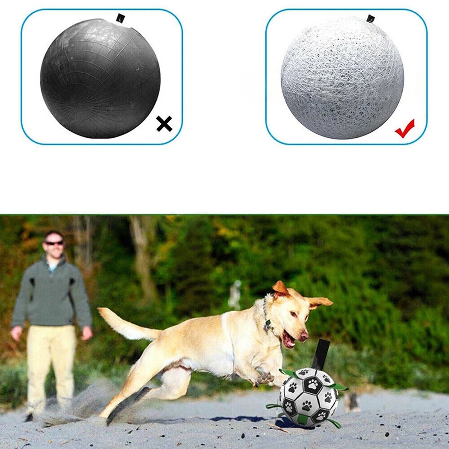 Pet Football Water Tabs Toy Interactive Dog Soccer Ball with Pump