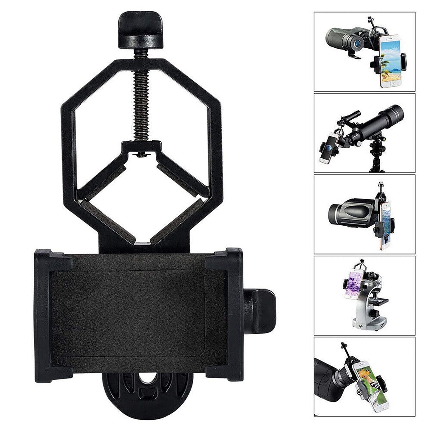 Universal Mobile Phone Clamp Holder Spotting Scope Adapter Mount