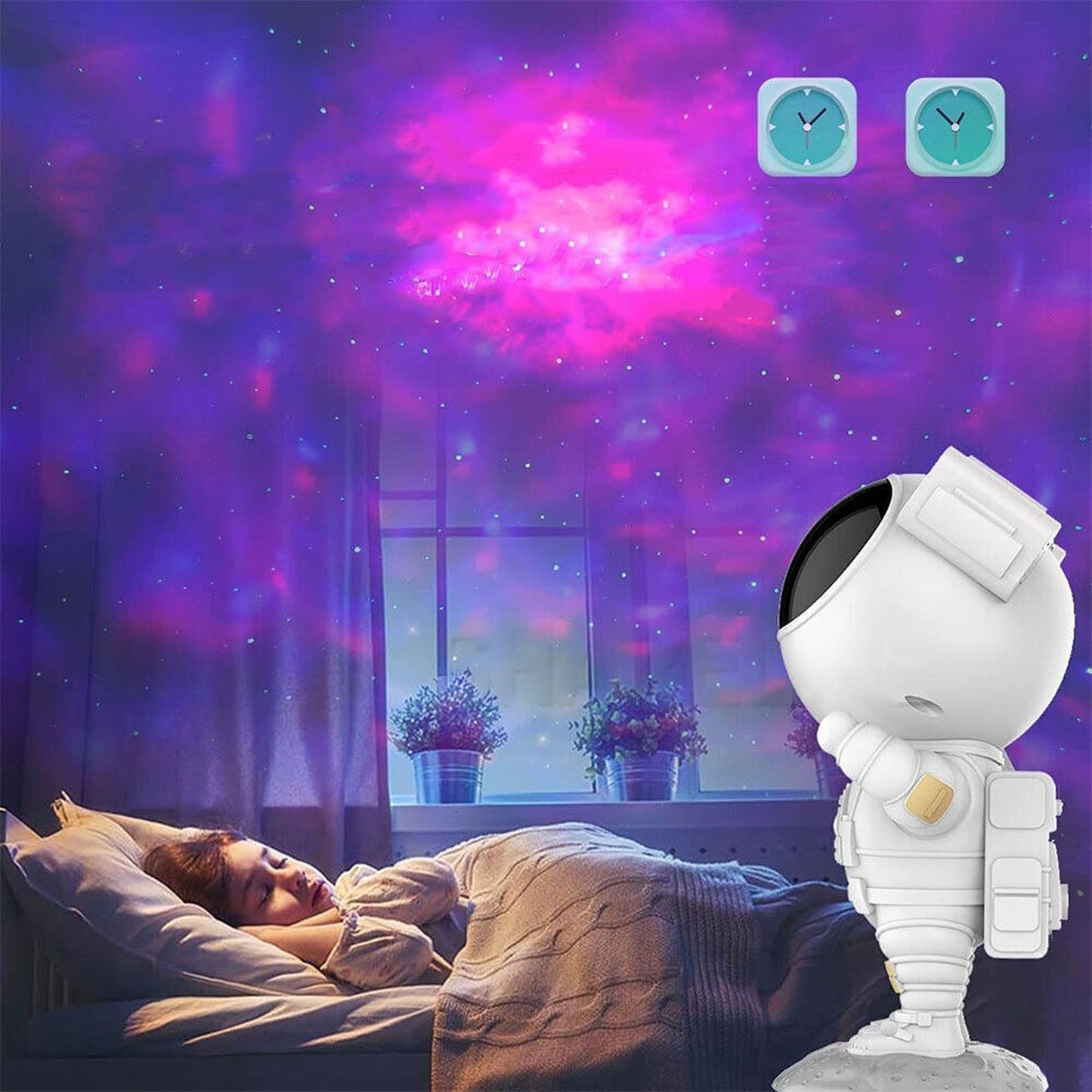 Astronaut Themed Galaxy Star Projector Spacebuddy Night Light