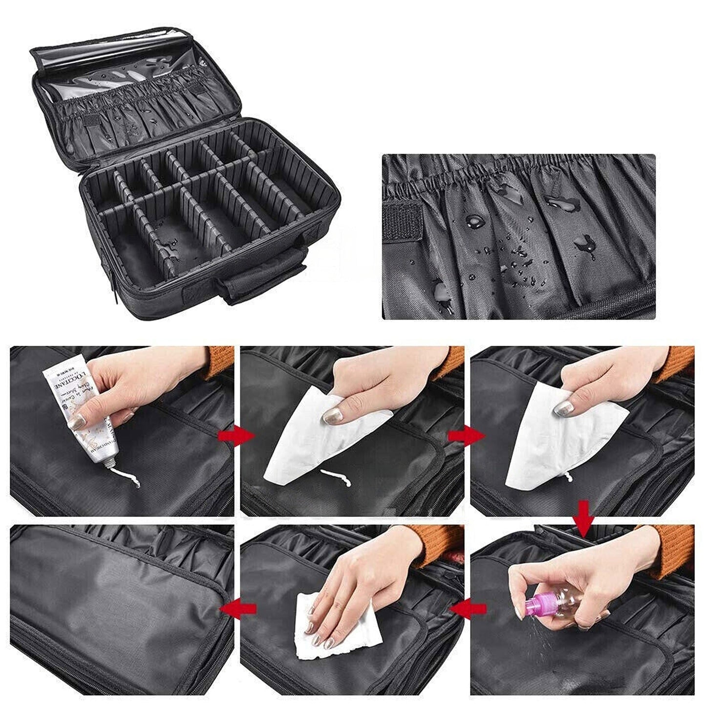 Travel Toiletry Organizer Portable Cosmetic Case Storage Pouch