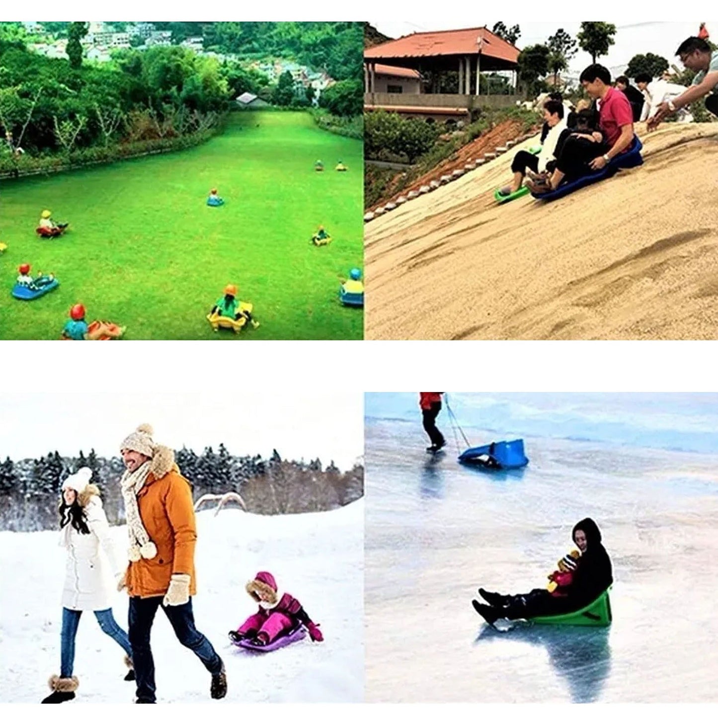 Multi-Color Sand and Snow Slider Sled Ski Pad Board - 5 Colours