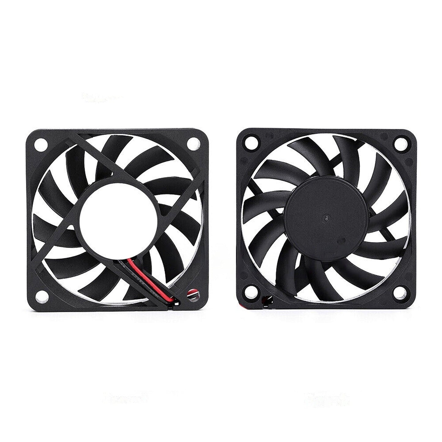 2pcs Silent Brushless PC Case Cooling Fans Black 12V