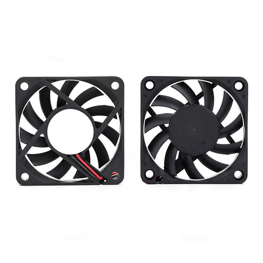 2pcs Silent Brushless PC Case Cooling Fans Black 12V