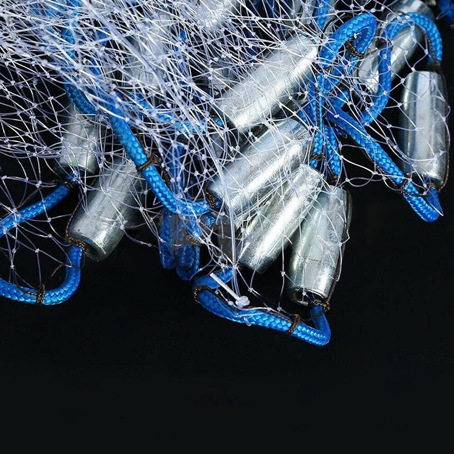 Clear Fishing Throw Mesh Cast Net with Mono Chain Spread 4 to 6ft