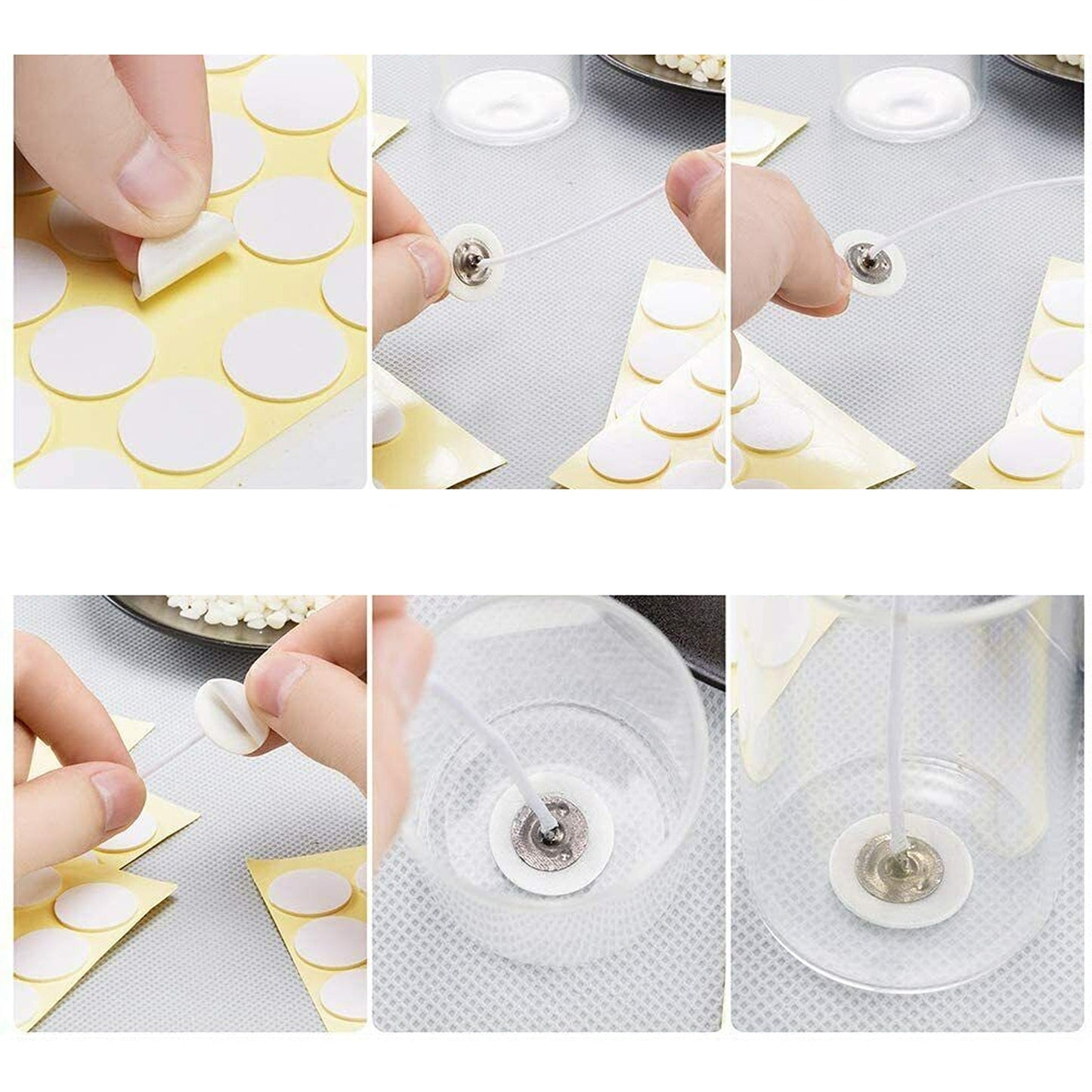 10 Sheets Candle Wick Stickers for DIY Candle Making Heat Resistant Double-Sided