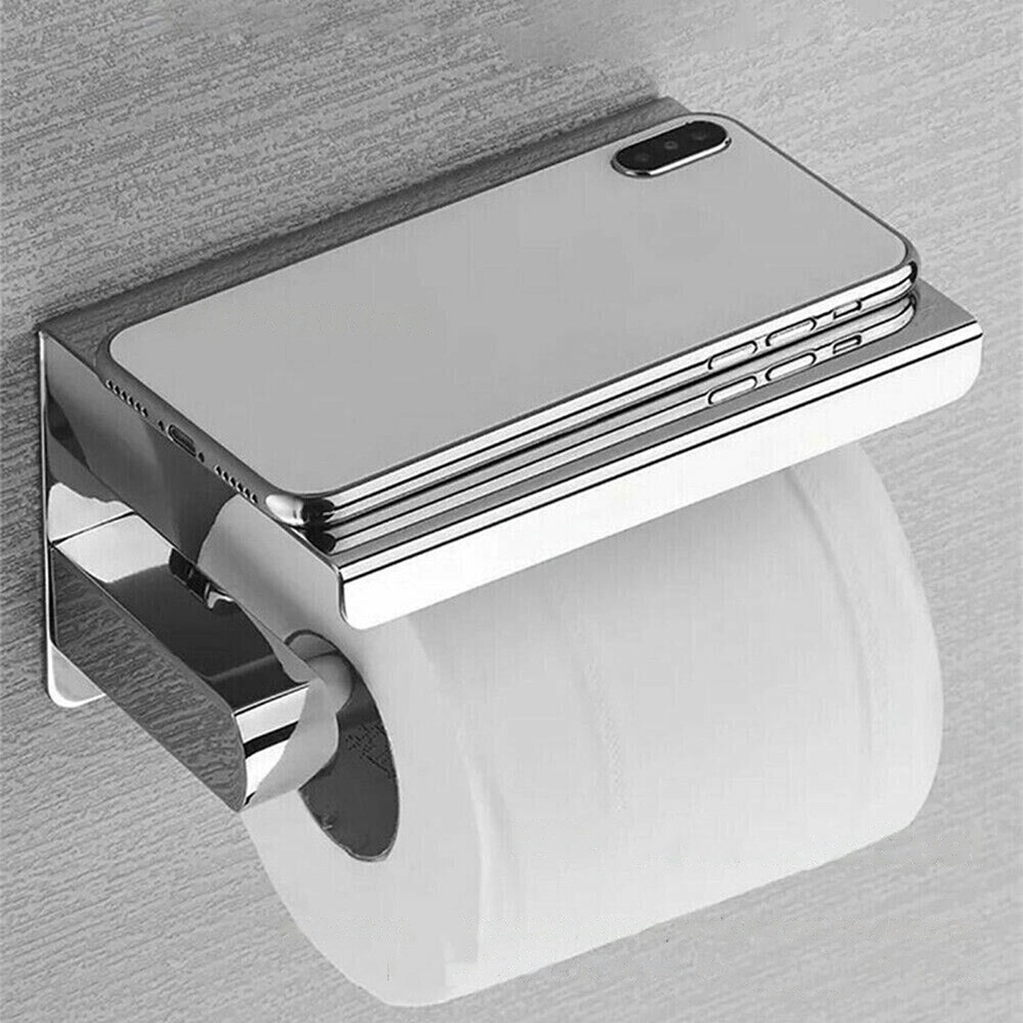 Toilet Paper Roll Holder Stainless Steel Tissue Bath Wall Storage Hooks