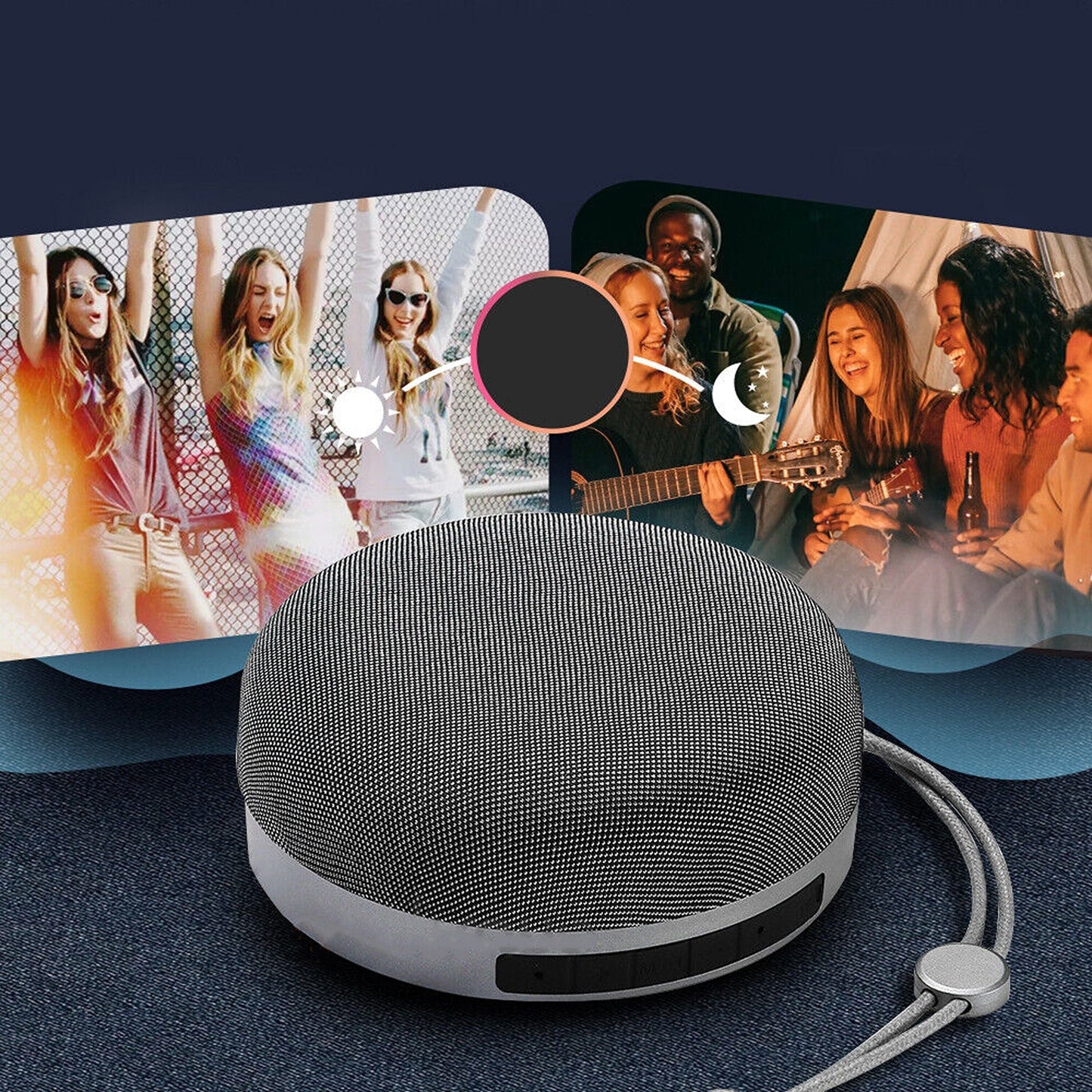 Portable Wireless Bluetooth Speaker with TWS and Handsfree Mic