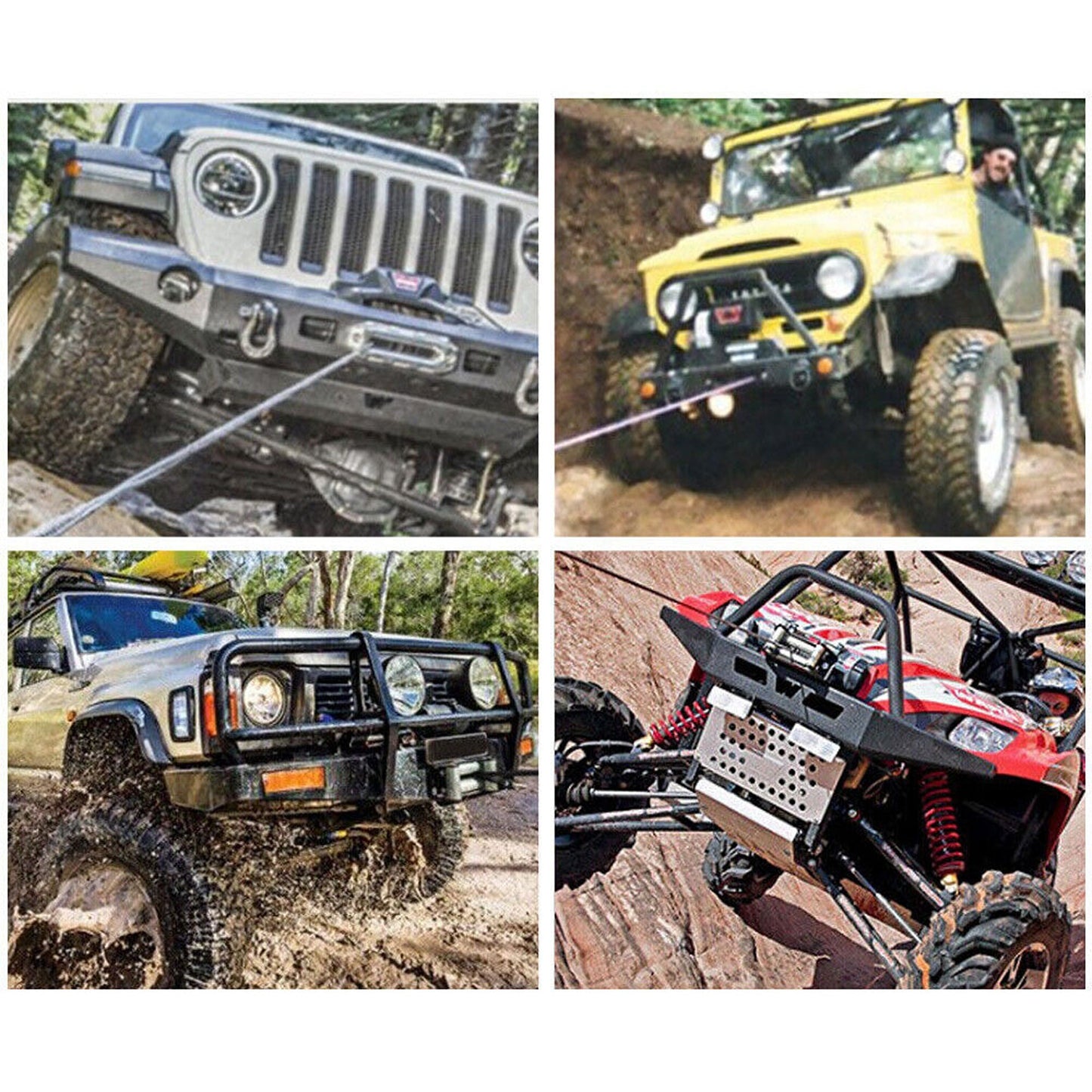 Synthetic Dyneema Winch Rope with Recovery Tow Hook