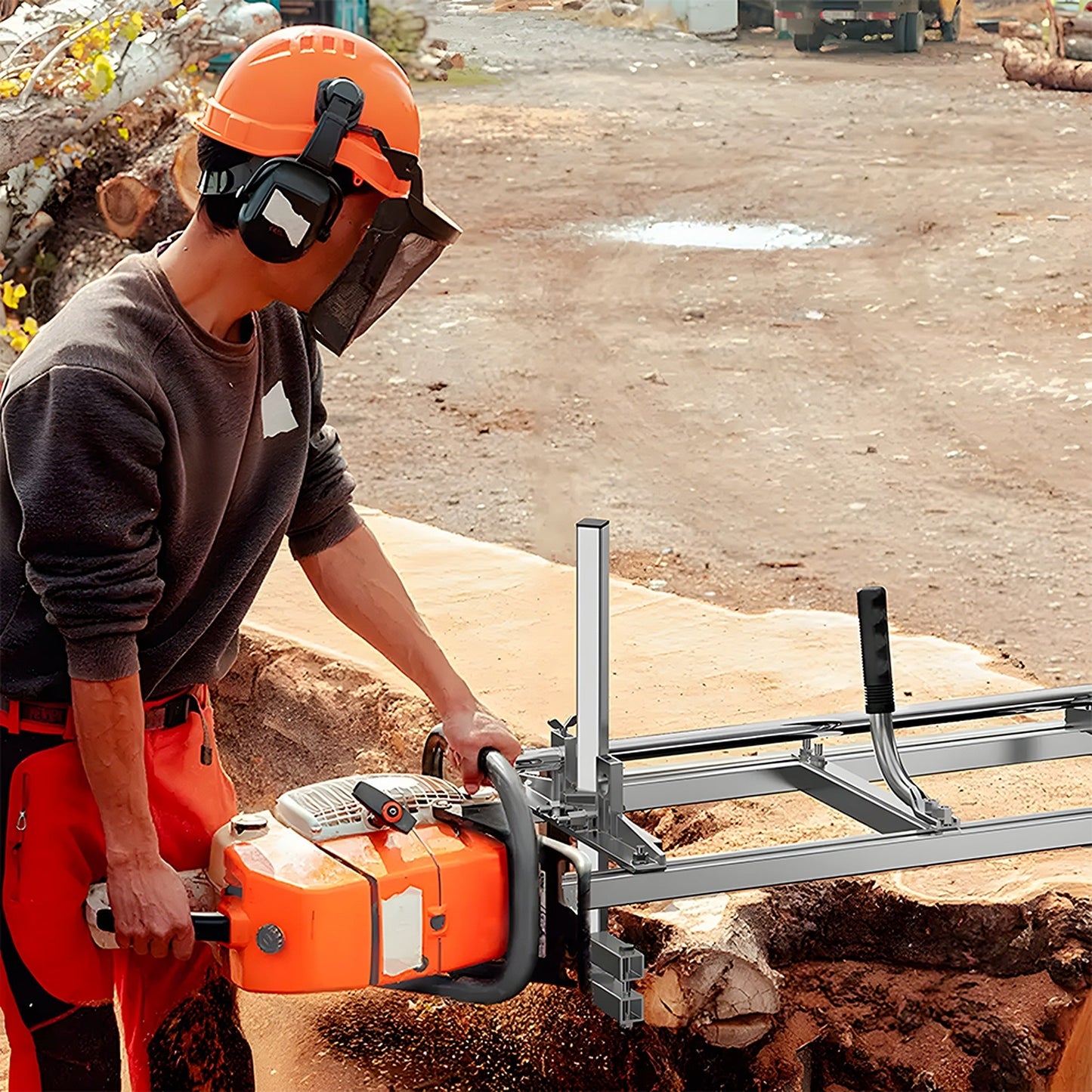 Chainsaw Mill Woodworking Tool for Carpentry Fits Various Bar Saws