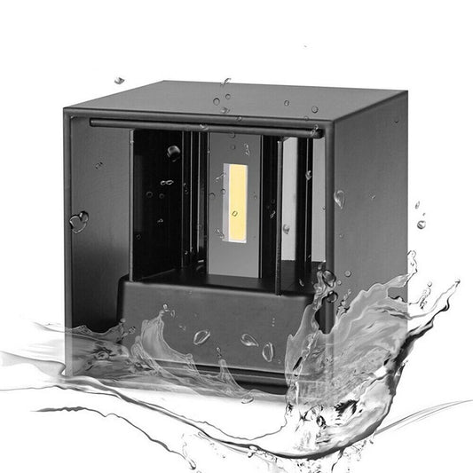 12W Square Aluminum LED Wall Light Waterproof Indoor Outdoor Modern Sconce
