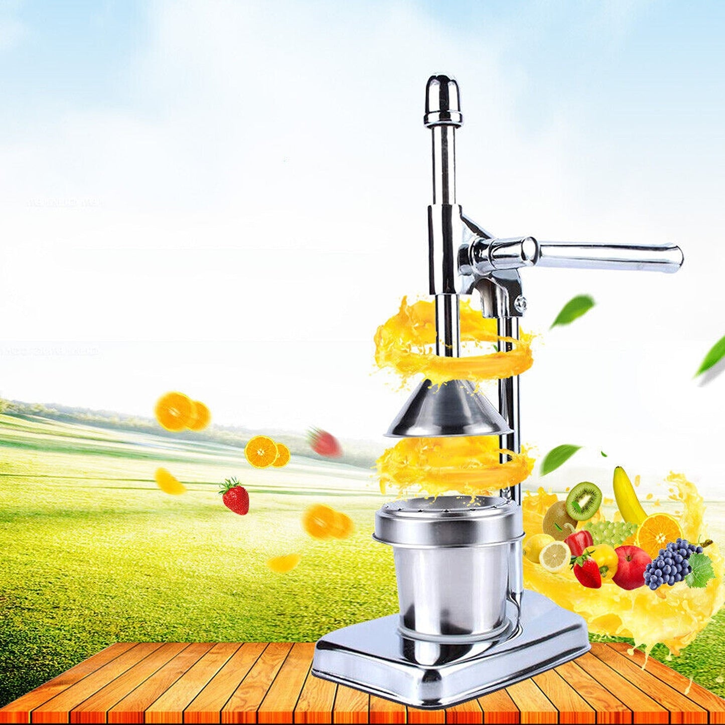 Manual Citrus Fruit Juicer Commercial Grade Hand Press Orange Squeezer