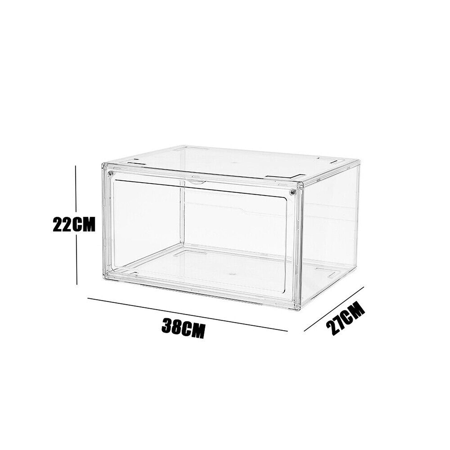 1pc Premium Sneaker Display Stackable Clear Acrylic Shoe Boxes