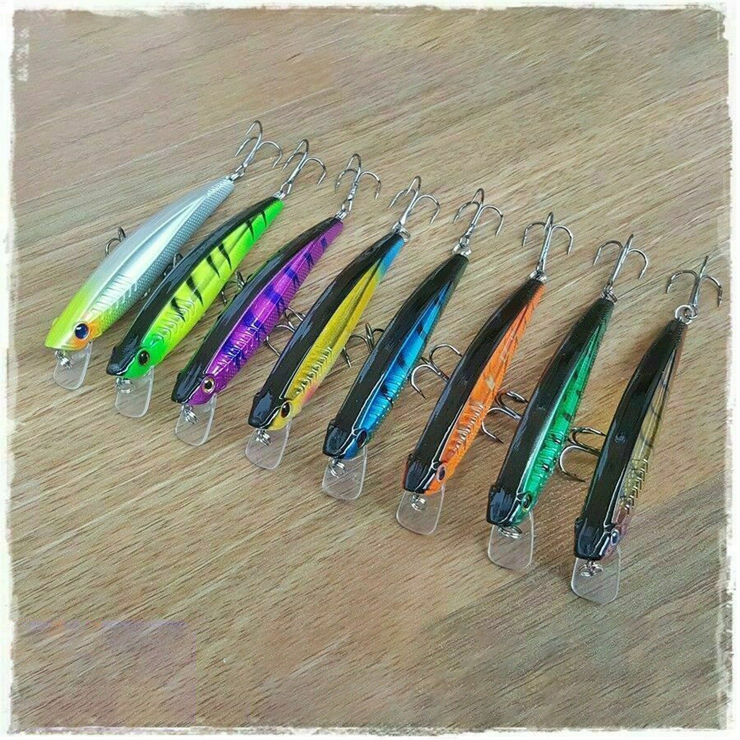 8pcs Minnow Fishing Lures Set Suitable for Trout Cod Bream