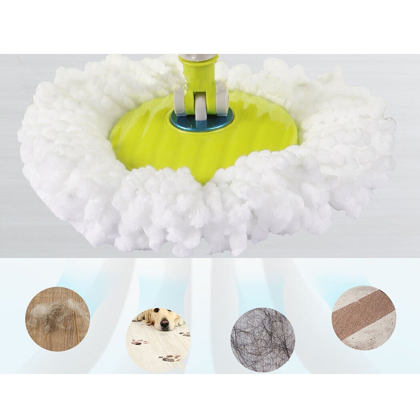 360 Degree Spin Mop Bucket Set with Microfiber Rotating Head
