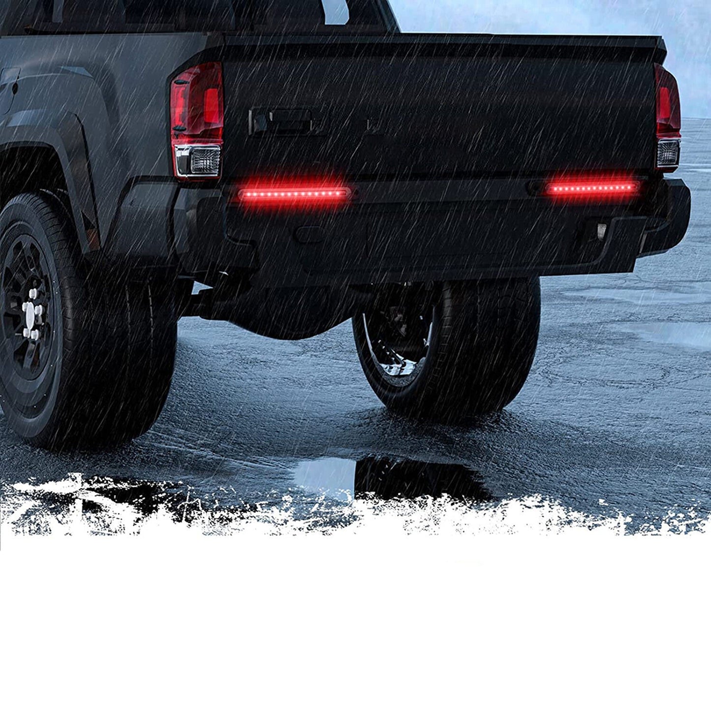 Trailer Tail Lights LED Rear Brake Signal Halo Neon Truck