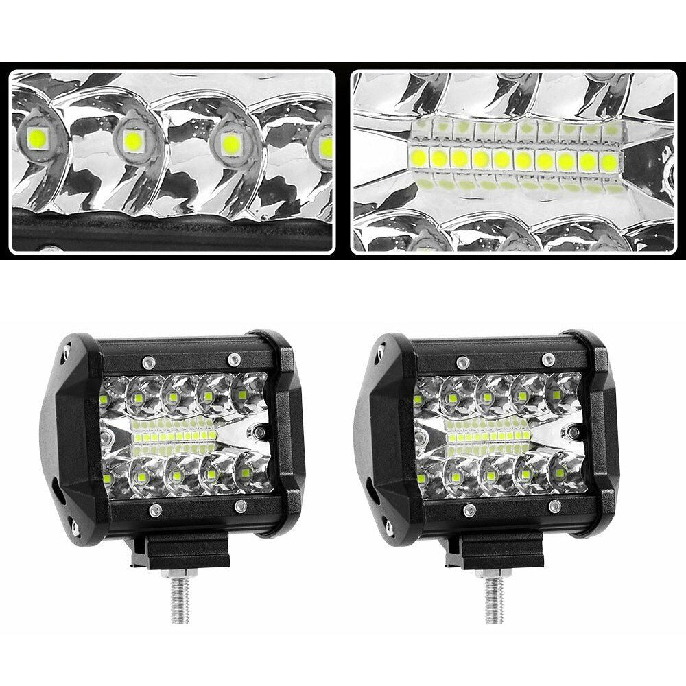 Trailer Hitch Mount Bracket with 4in LED Work Lights
