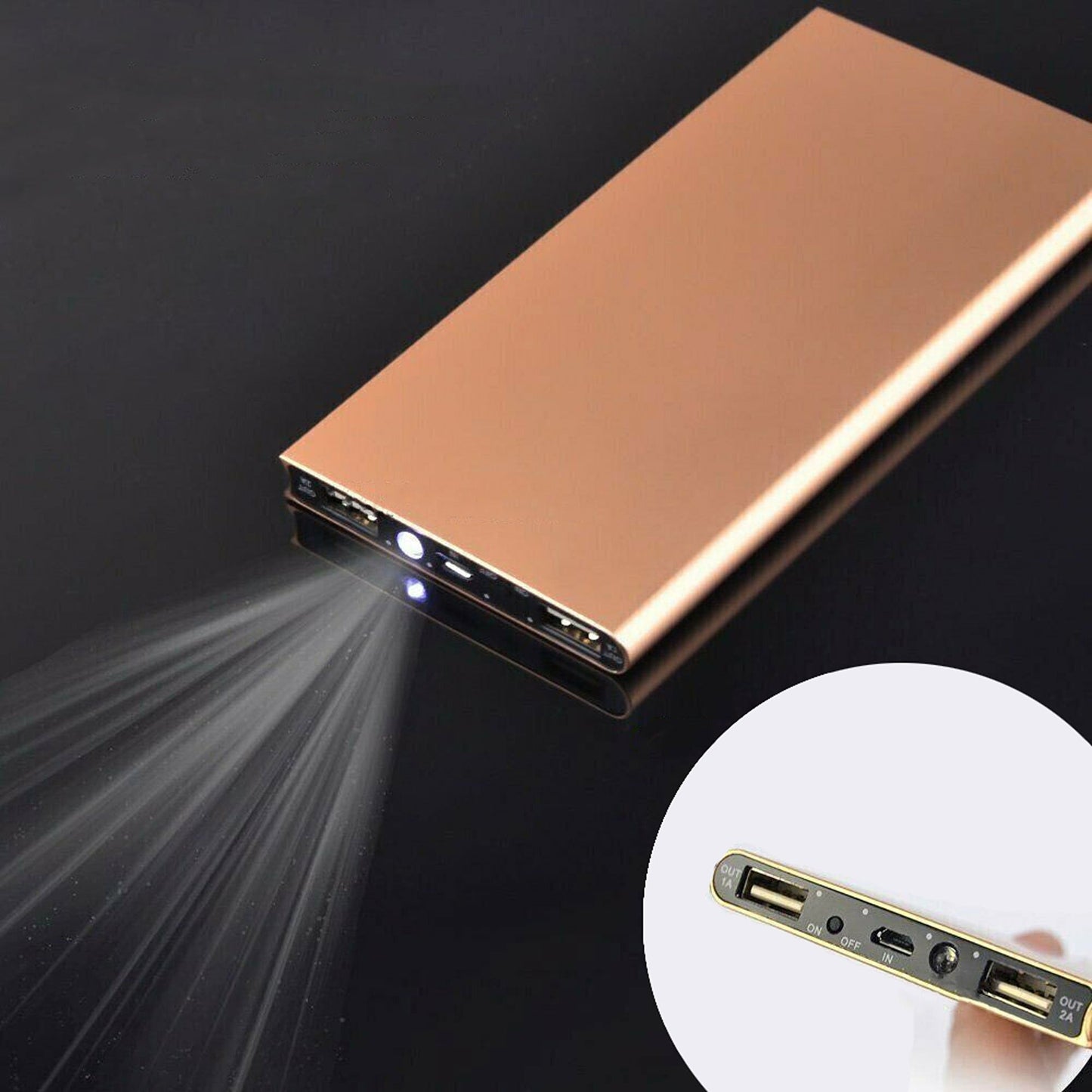 Dual USB Portable Mobile Phone Battery Charger External Power Bank