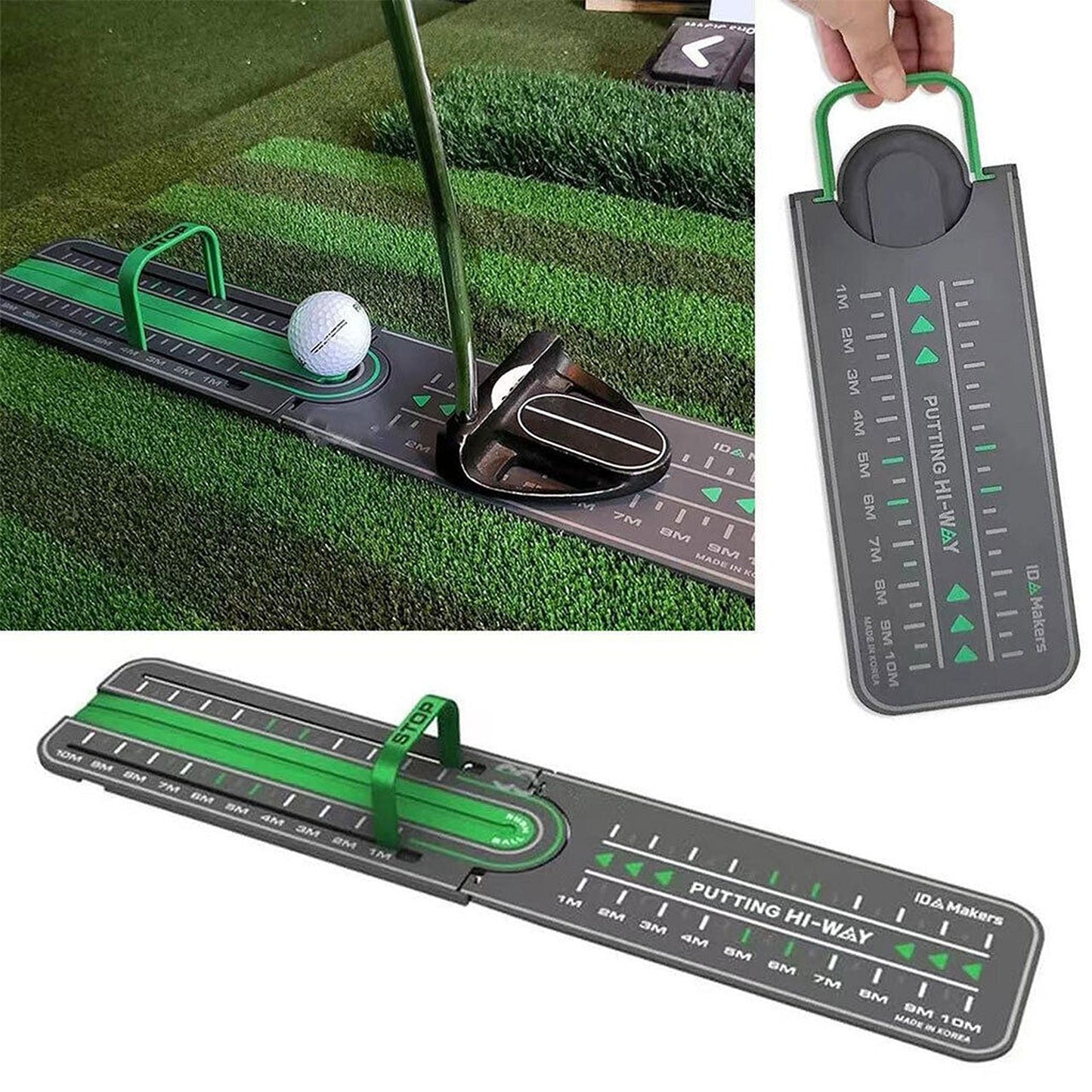 Mini Golf Training Mat with Distance Putting Aid