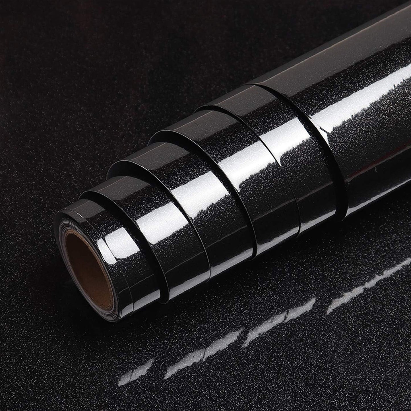 Self-Adhesive Vinyl Contact Paper Roll in Black and White 10M