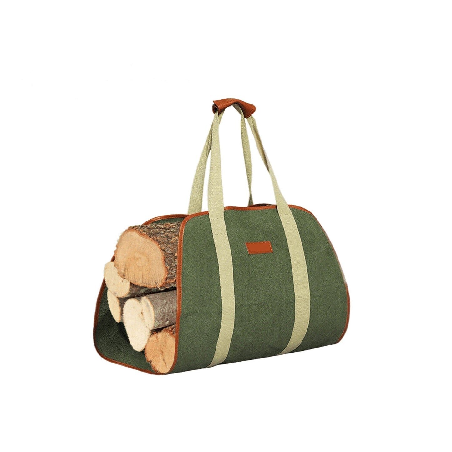 Canvas Firewood Carrier Bag Wood Carrying Holder Tote for Fireplace Tools