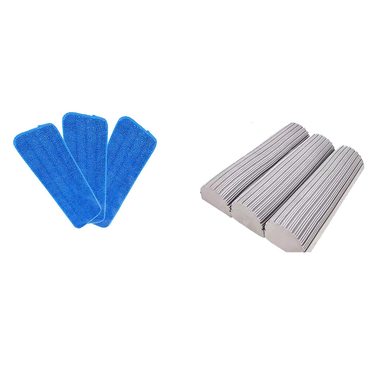 2pcs Microfiber Flat Mop Head Refills Absorbent Cleaning Pads