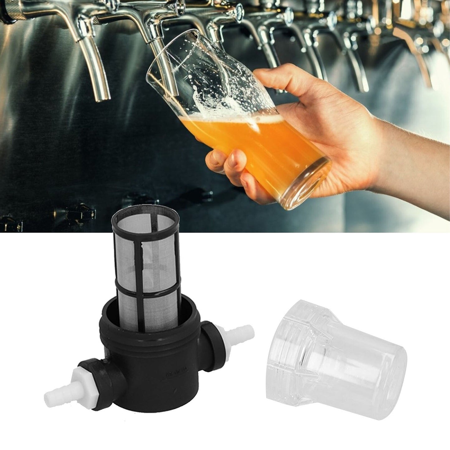 Beer Brewing Water Filter with Fine Mesh Strainer 150 Micron 80 Mesh