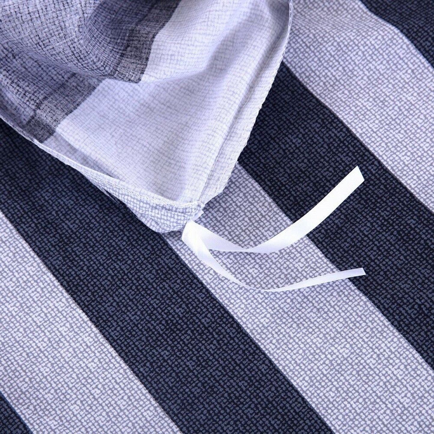Checked Cotton Quilt Duvet Cover Set for Single to King Size Beds