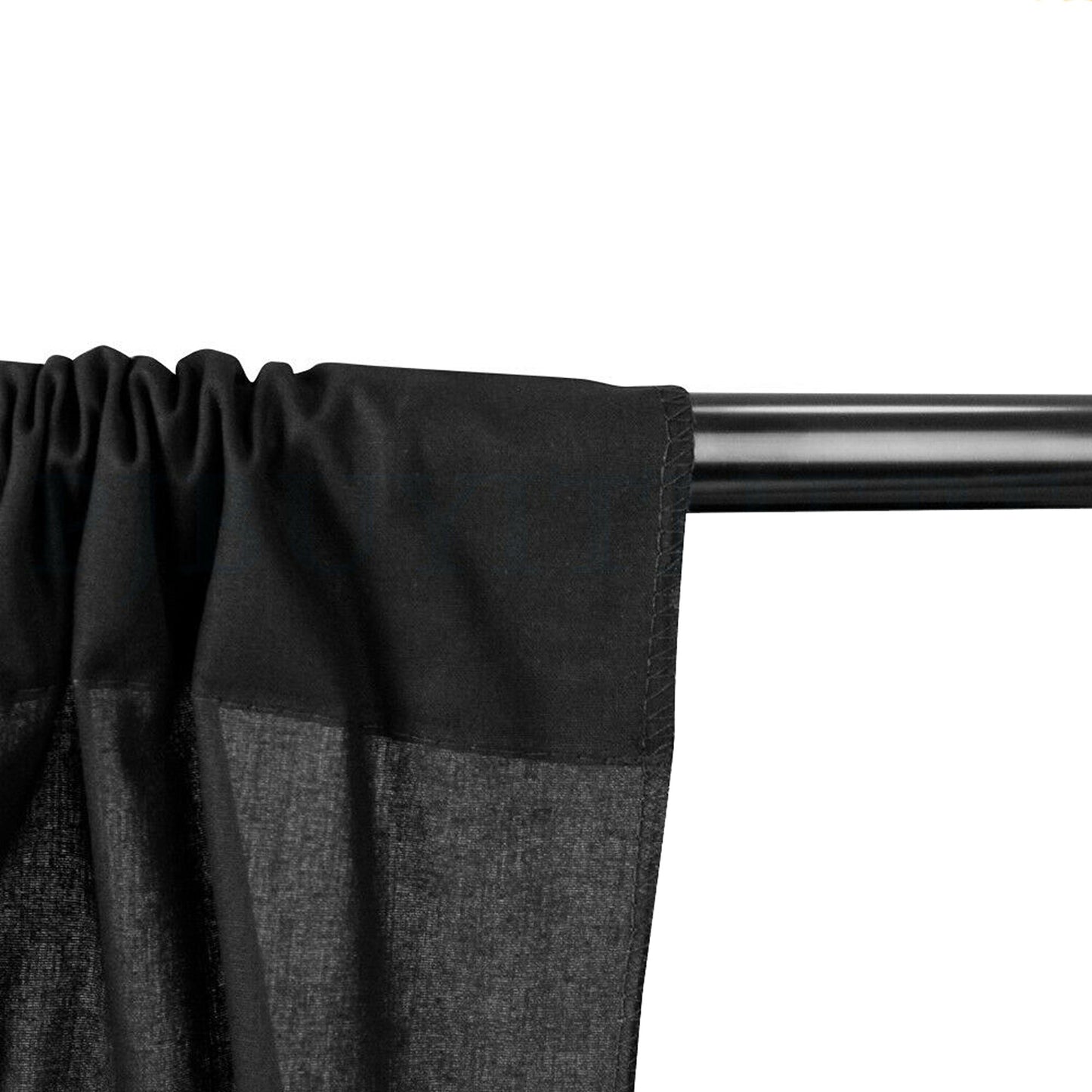 Studio Photo Black Muslin Backdrop with Support Stand Kit - 3.6M