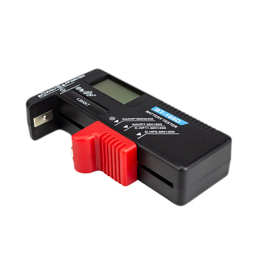 Universal Battery Tester with Digital LCD for Multiple Battery Types 9V 1.5V