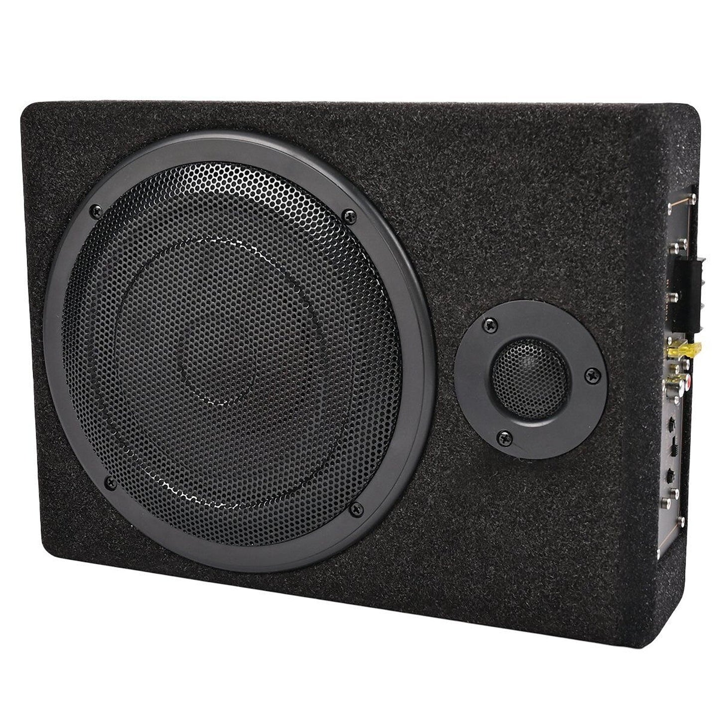 Under-Seat Subwoofer with Built-In Amplifier for Enhanced Car Audio