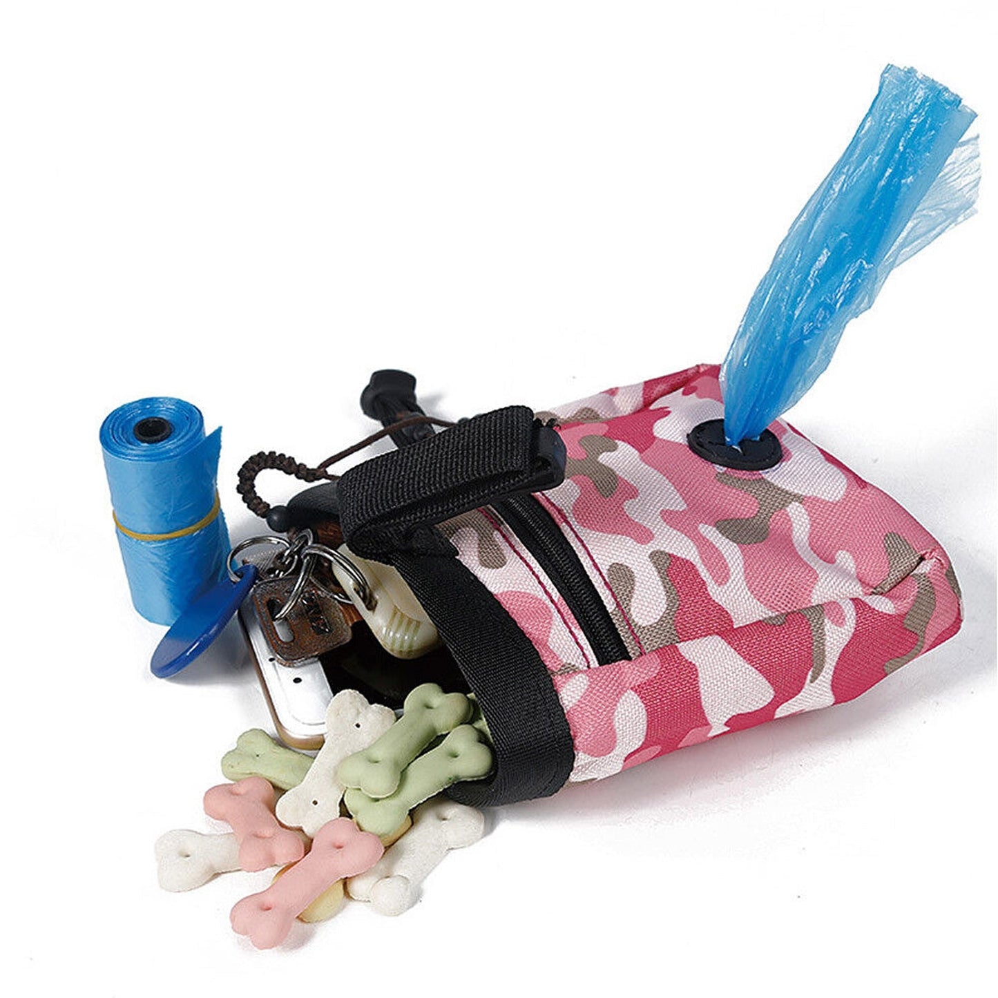 Hands-Free Dog Training Pouch Pet Food Waist Belt Bag with Drawstring