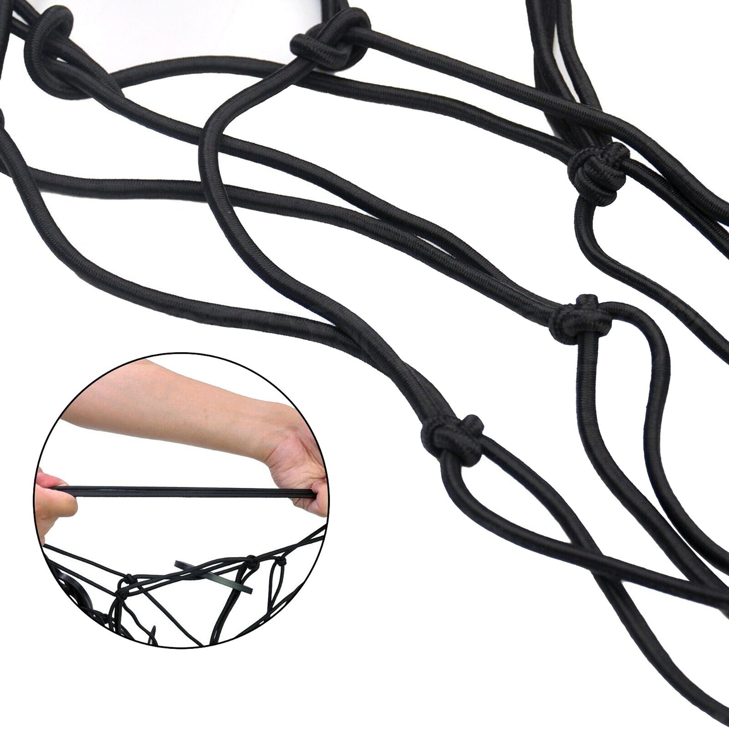 24pcs Hook Bungee Cord Mesh Heavy Duty Cargo Net for Trailer UTE Car