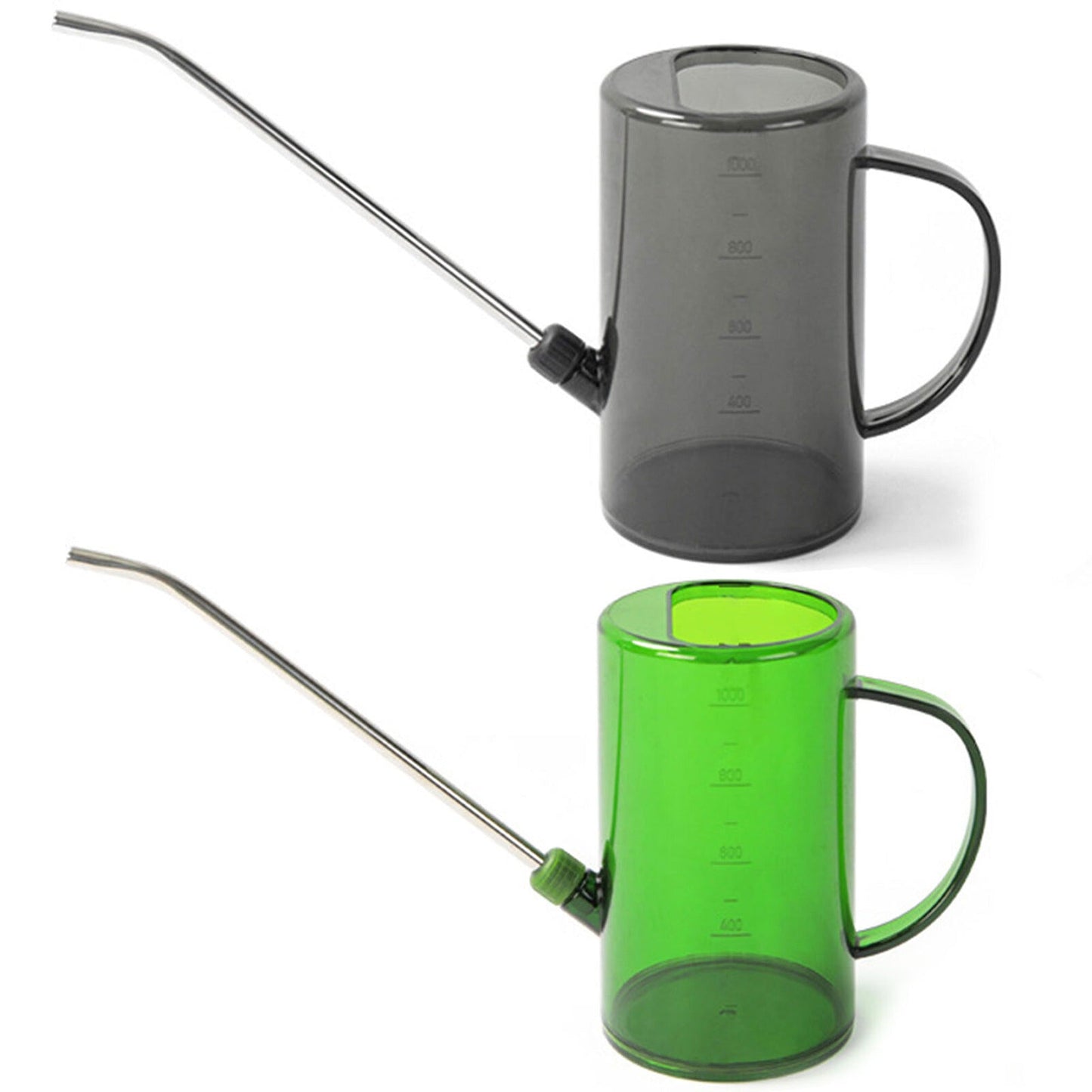 1L Indoor Outdoor Long Spout Watering Can Steel Plastic