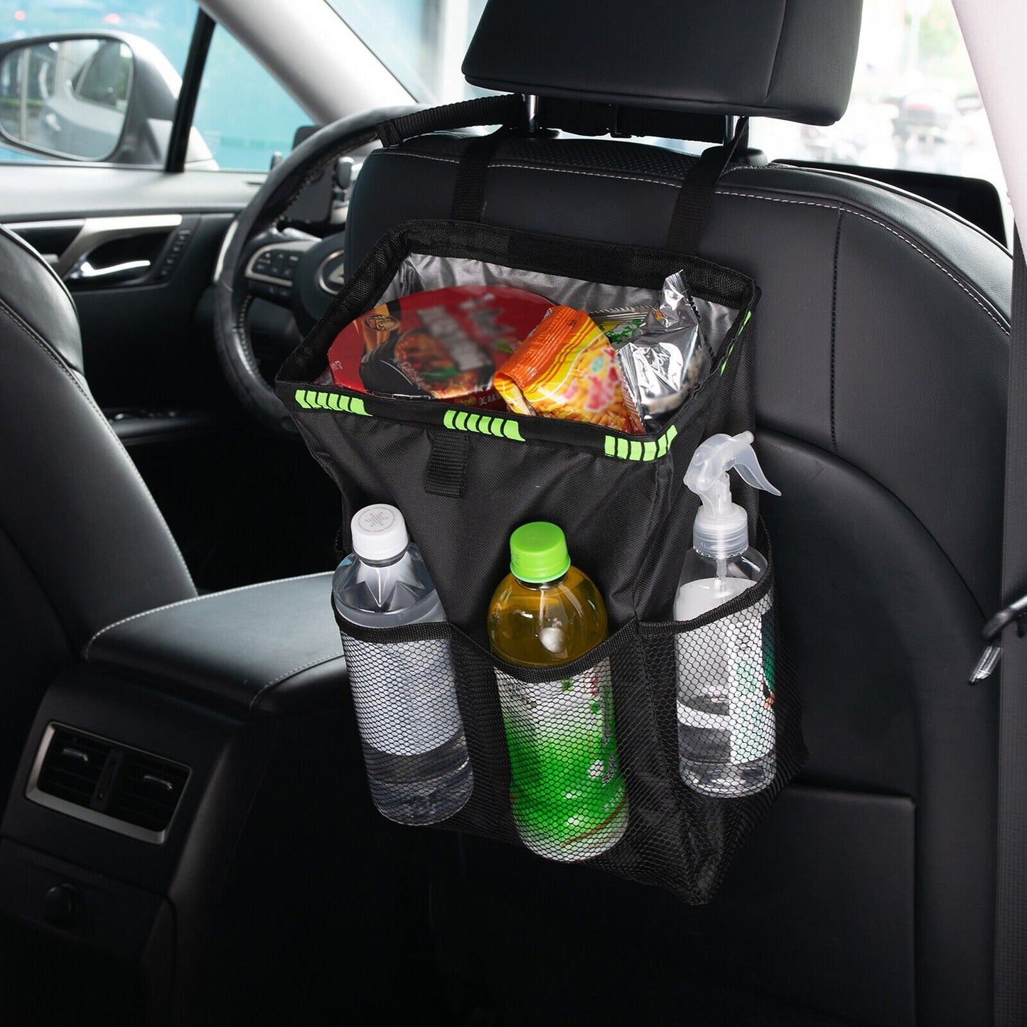Waterproof Auto Trash Bag Car Garbage Bin Seat Organizer Storage Box
