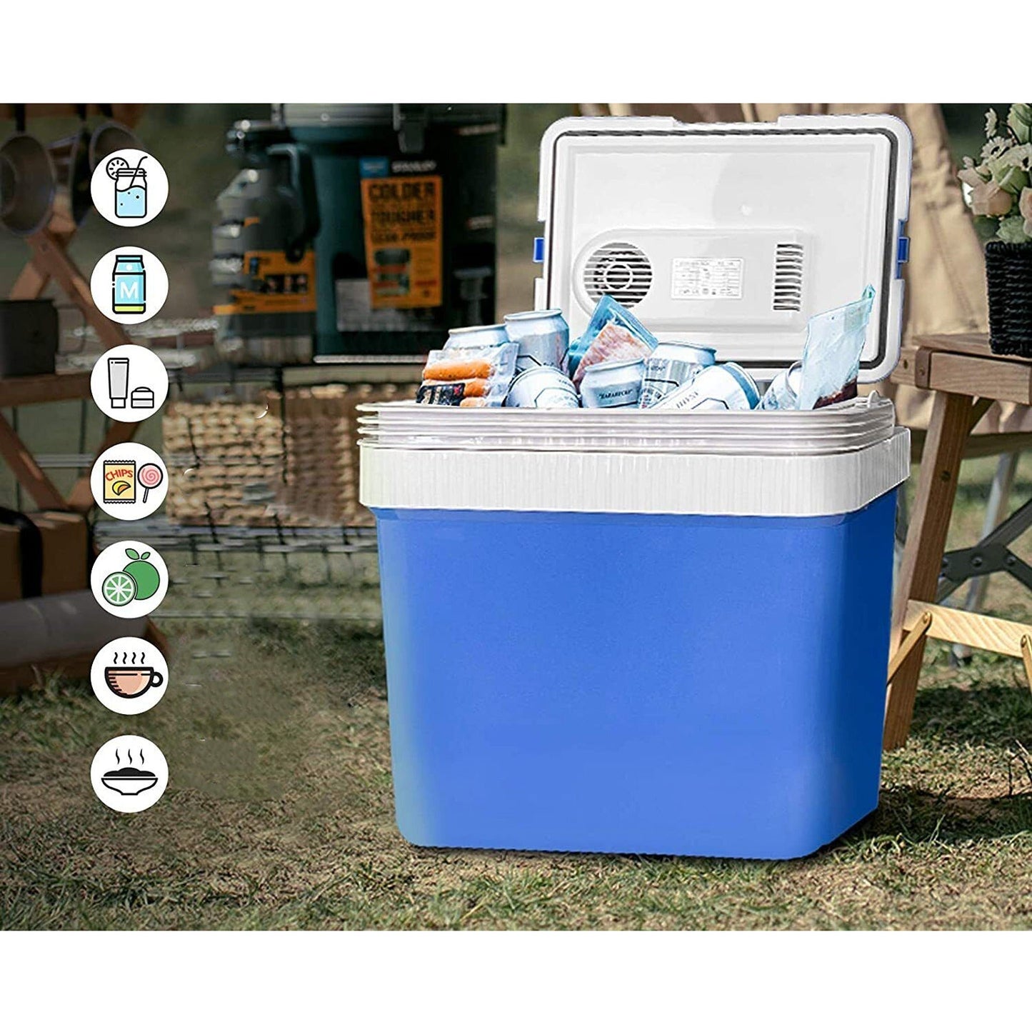 24L Portable Mini Fridge Cooler and Warmer for Camping