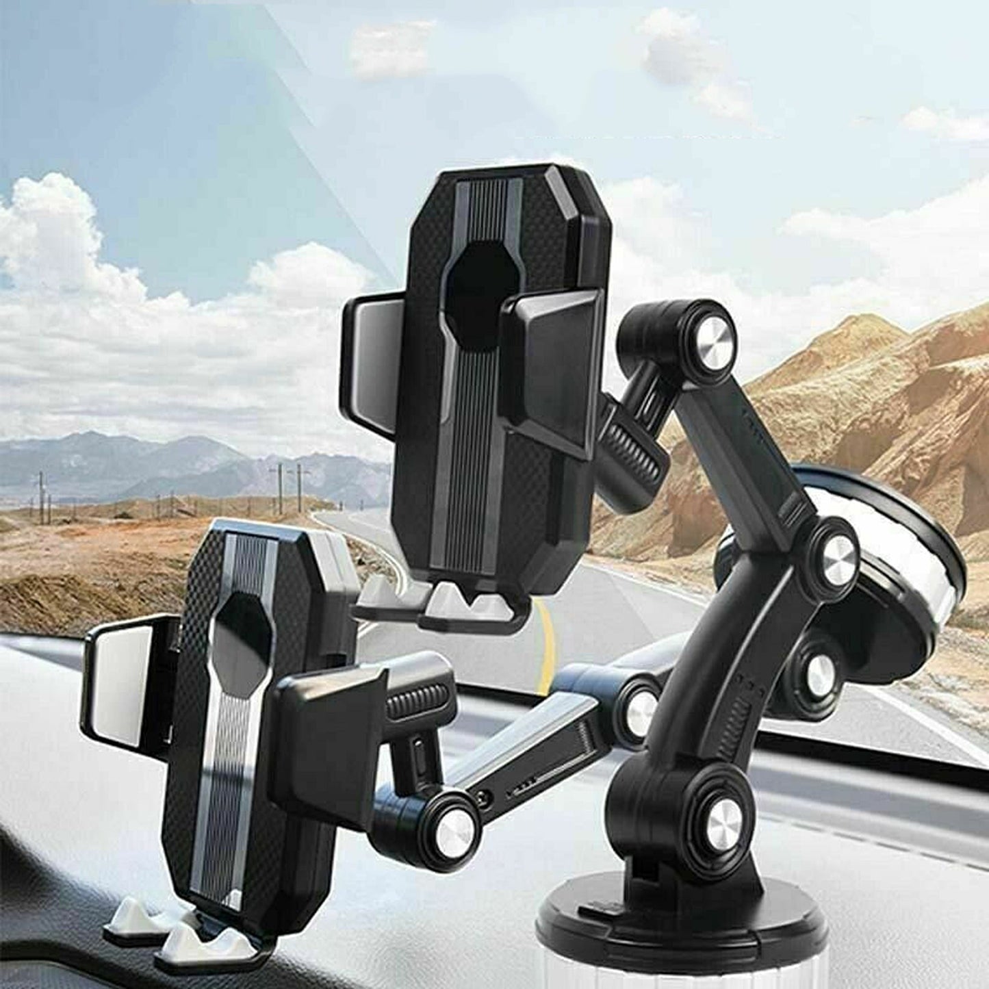 Super Adsorption Car Phone Mount Stackable Center Console Holder