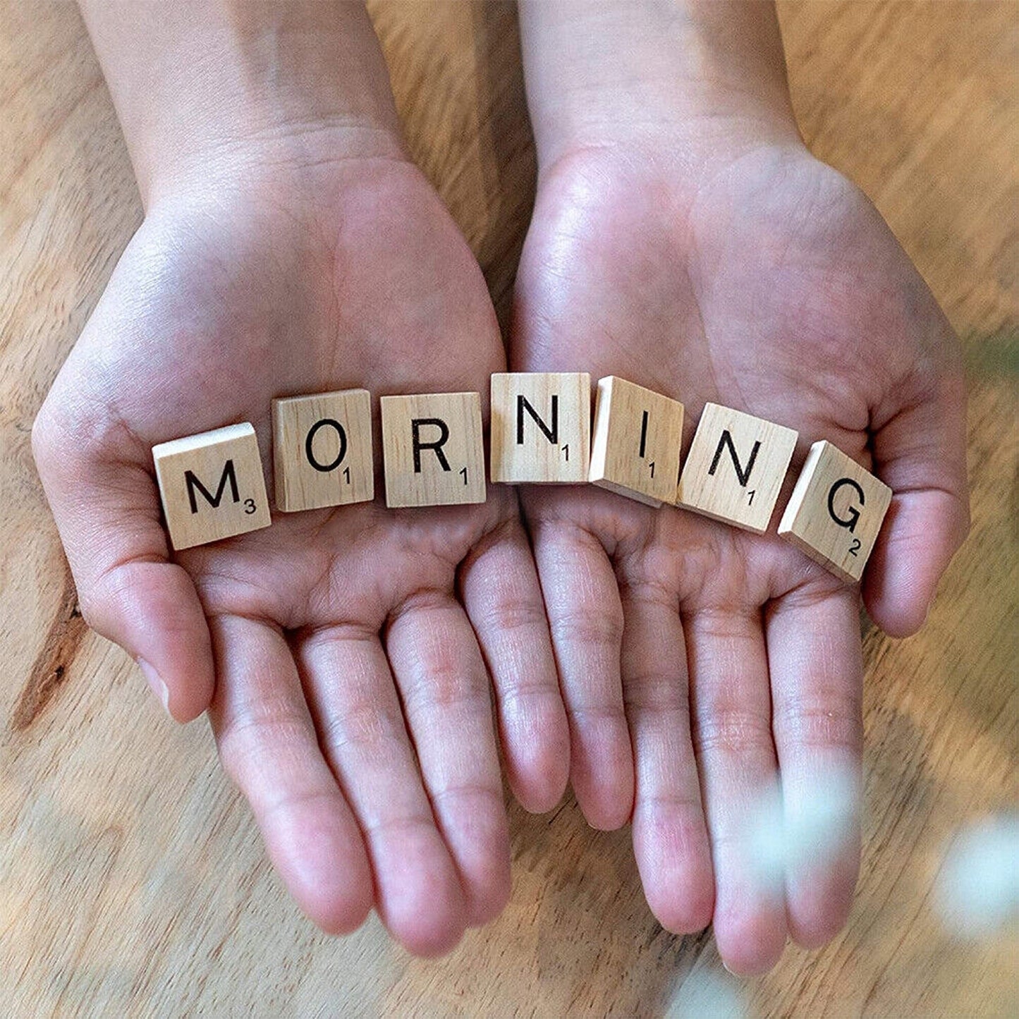 Wooden Alphabet Scrabble Tiles Full Sets for Crafts and Games