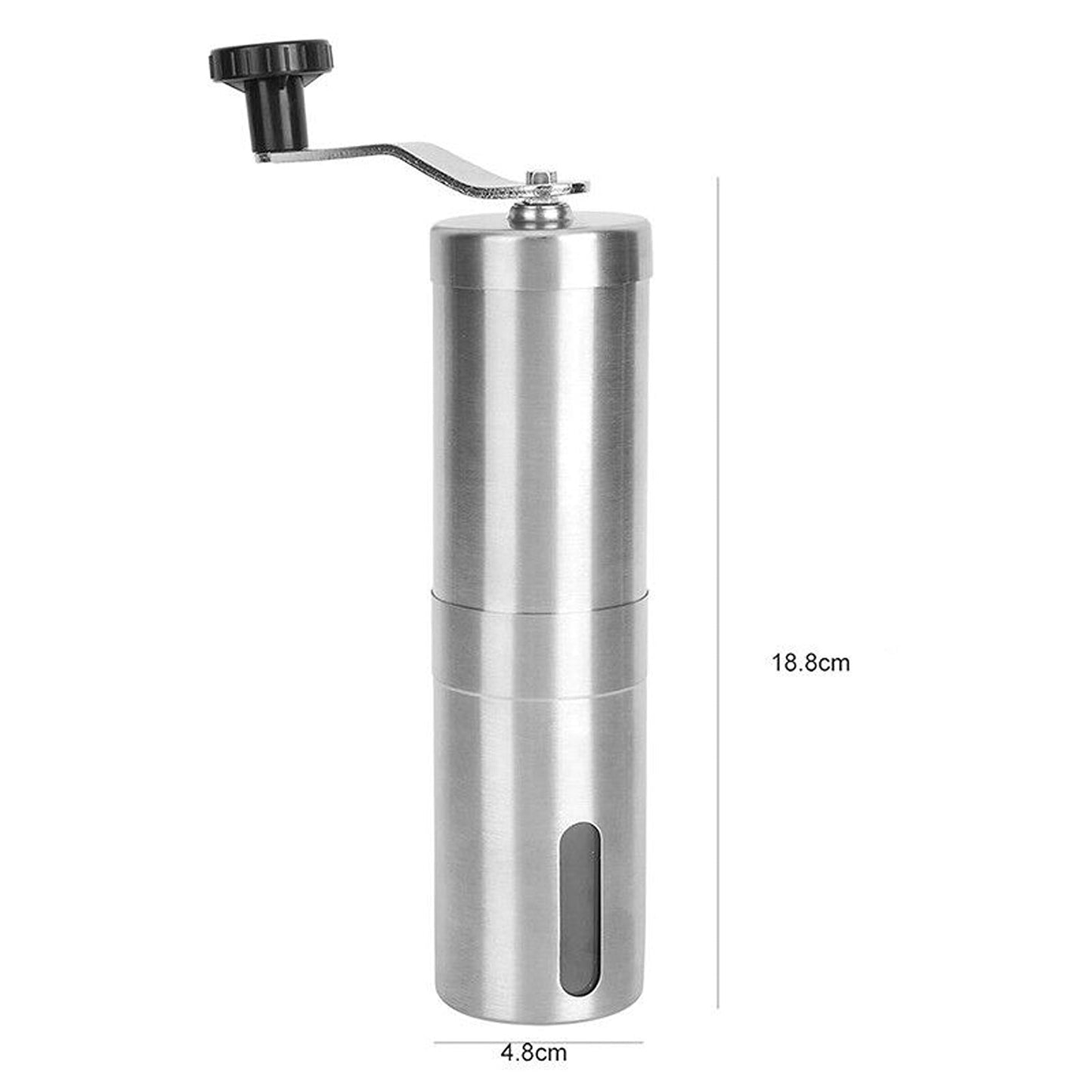 Manual Stainless Steel Coffee Grinder with Ceramic Burr