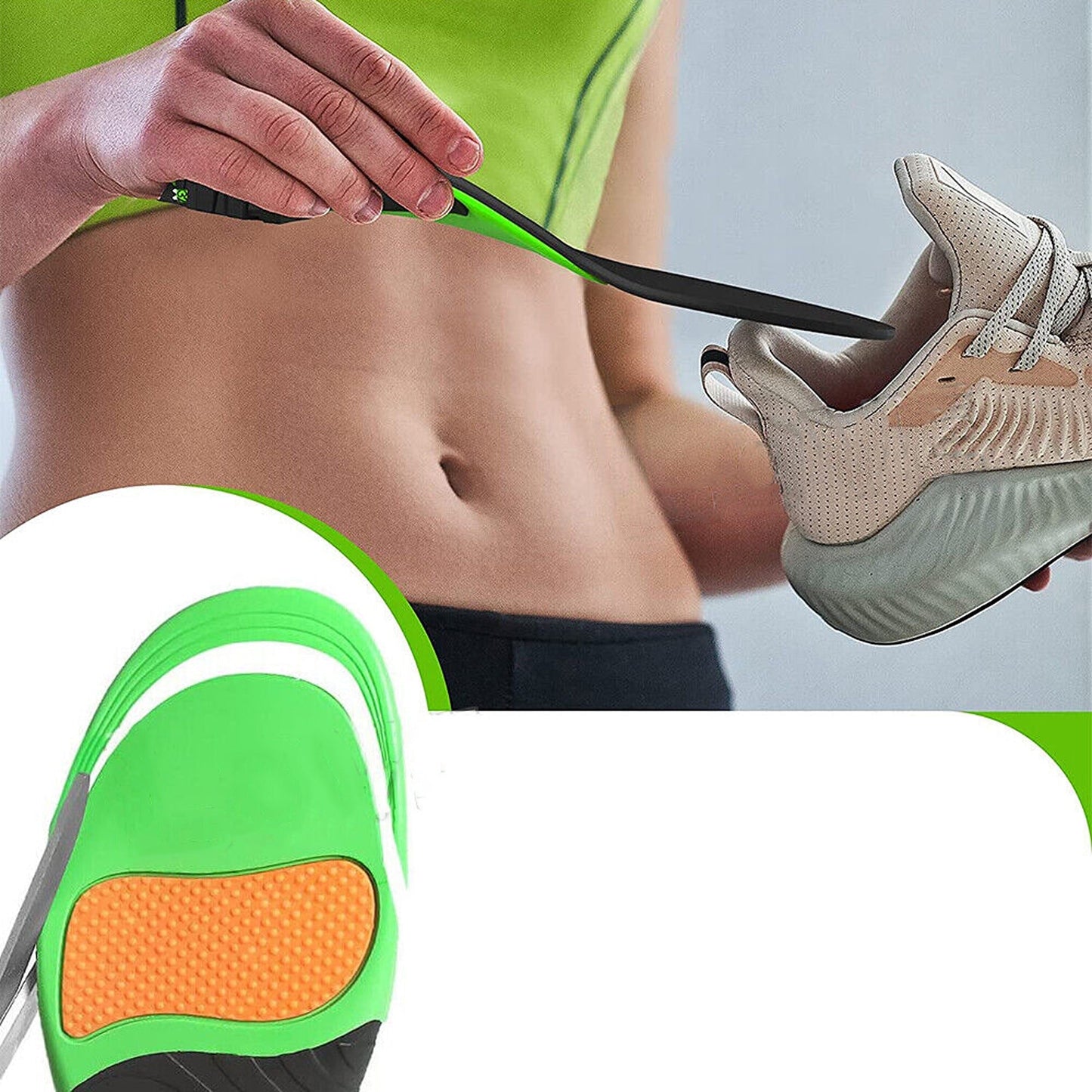 Arch Support Insoles Flat Foot Feet Plantar Insert Pad