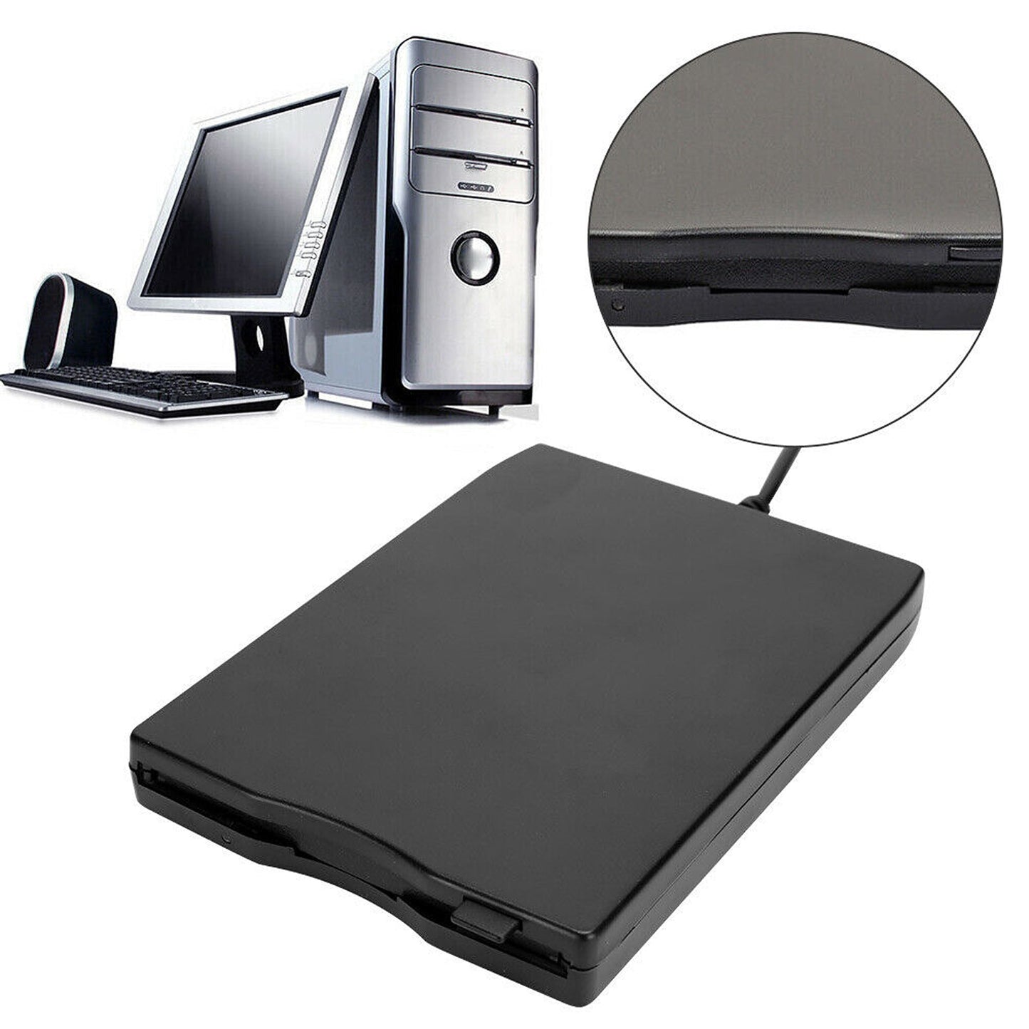 External USB Floppy Disk Drive for Laptops 3.5in 1.44MB