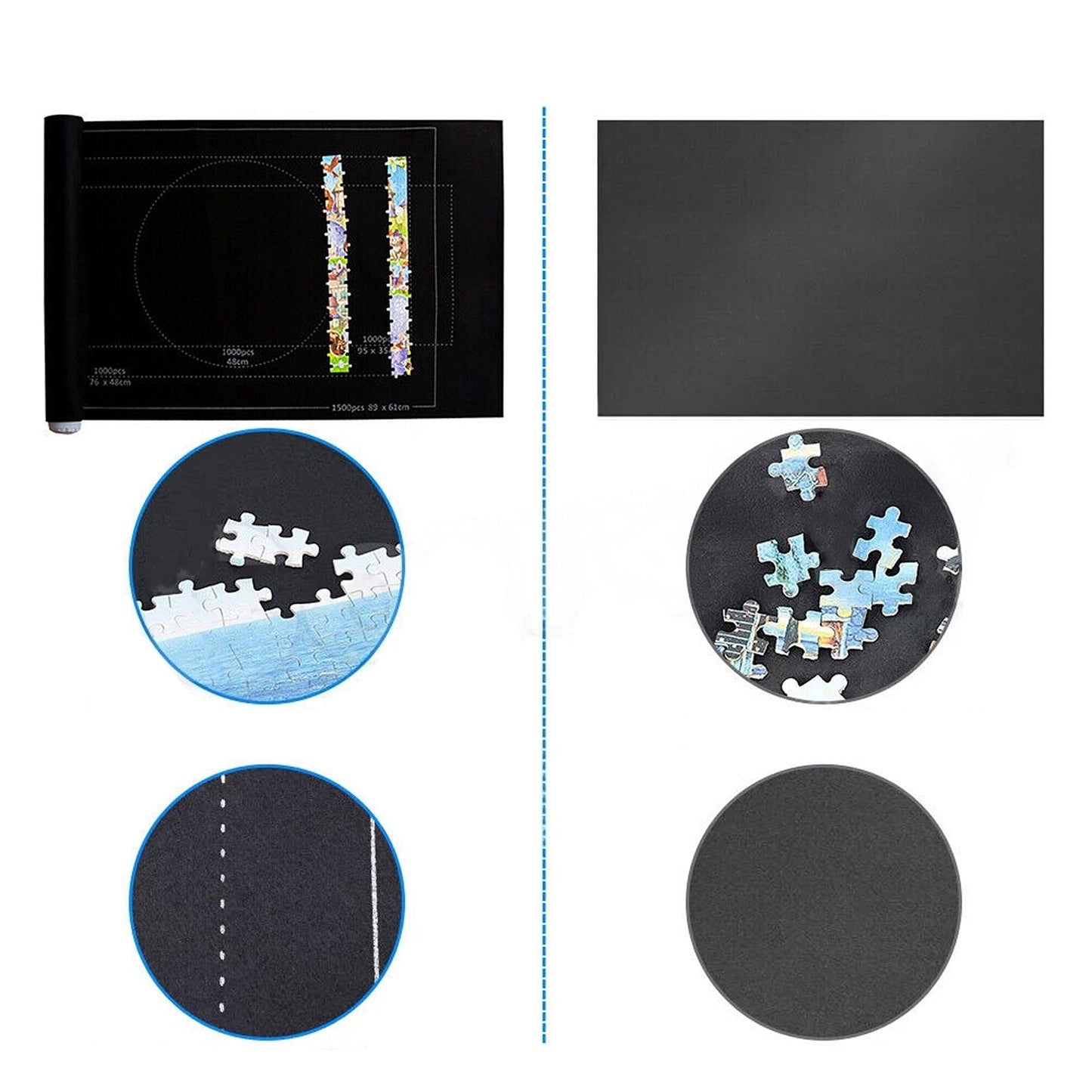 Puzzle Storage Roll Mat with Inflator Tool Jigsaw Saver Pad 1500pcs