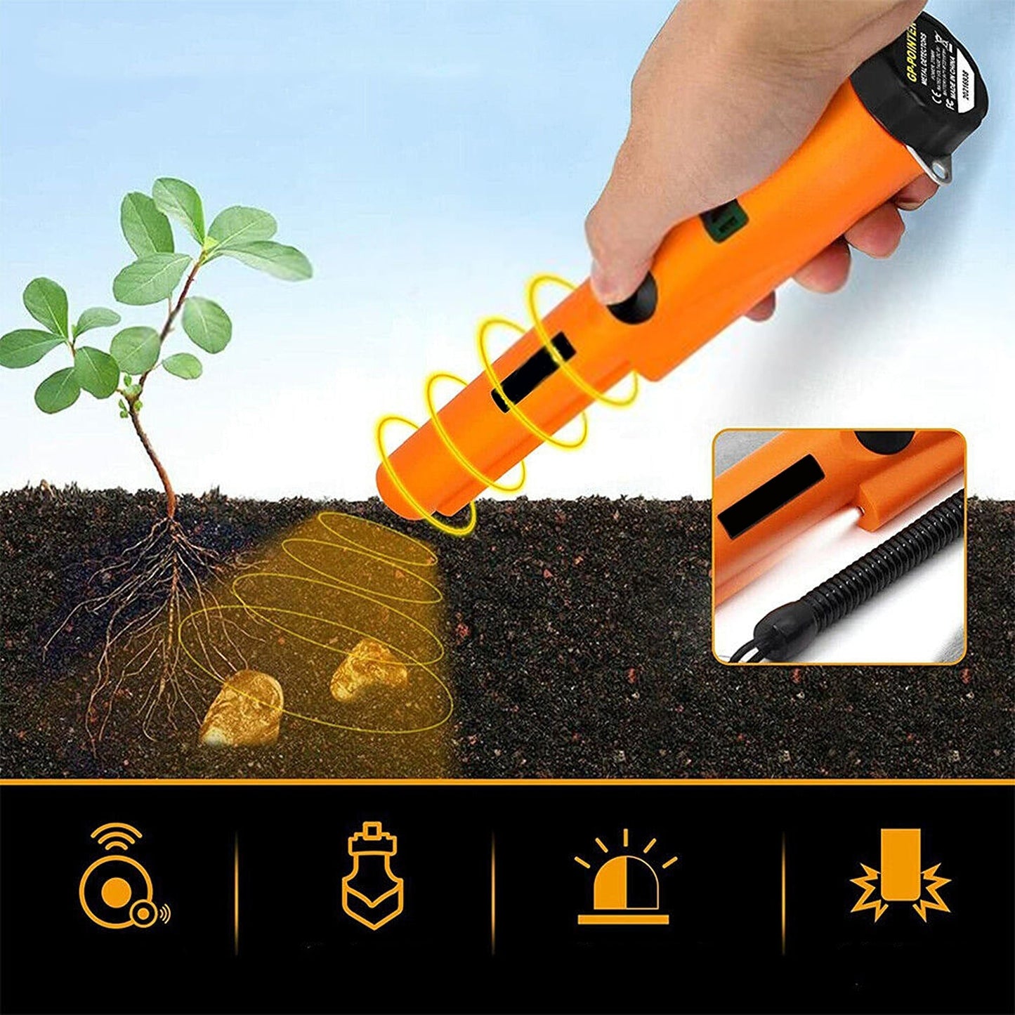 Pro-Pointer Metal Detector Underground Gold Finder with Automatic Pinpointer