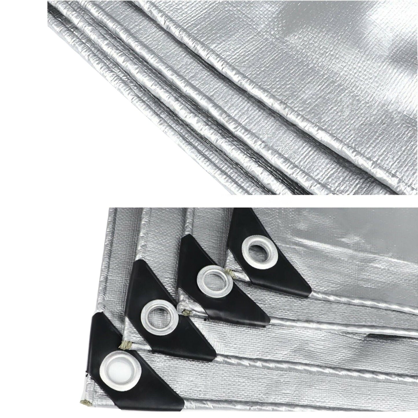 130GSM Heavy Duty Waterproof Camping Poly Tarpaulin Tarp Cover Sheet