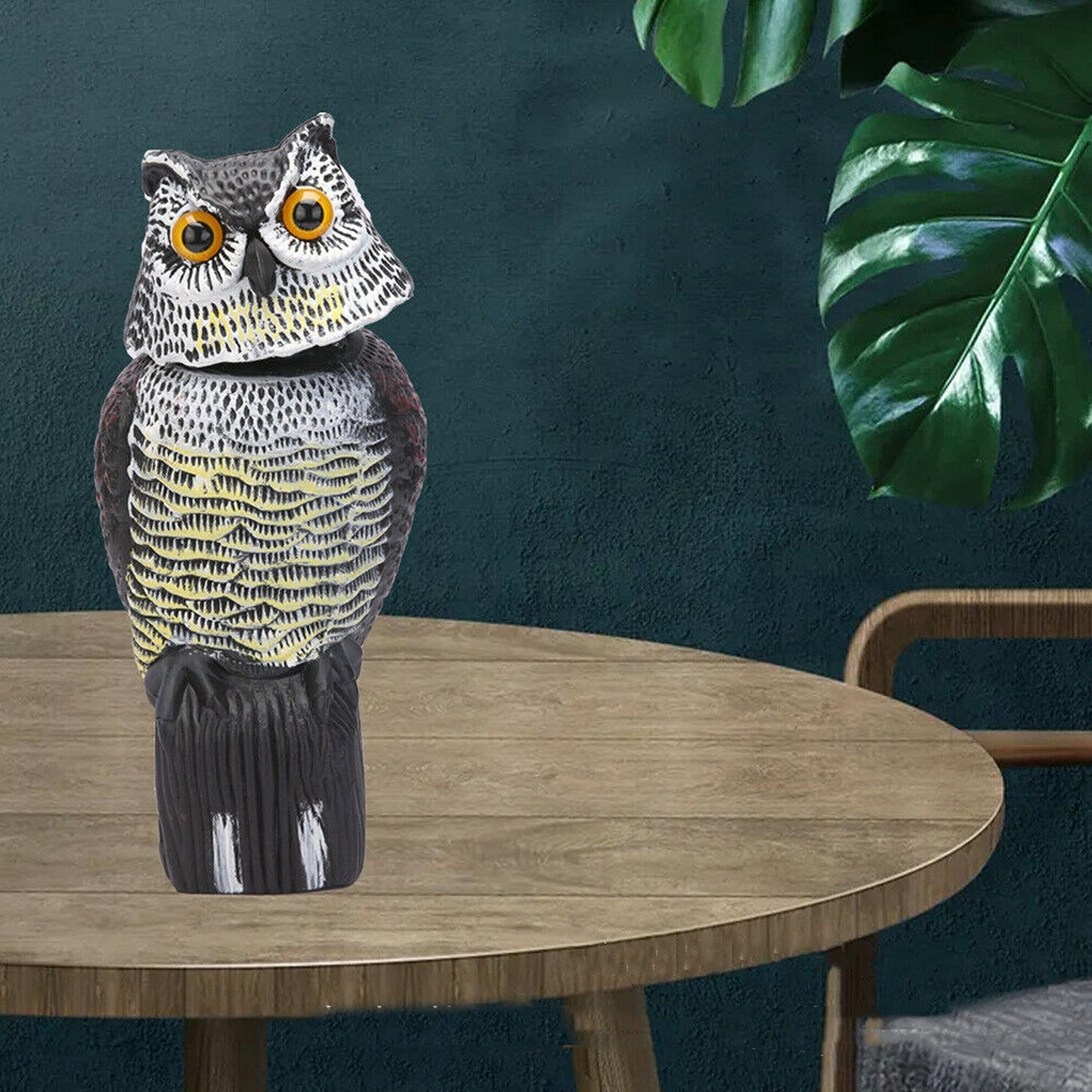 Owl Decoy Bird Repeller for Gardens Realistic Pigeon Deterrent